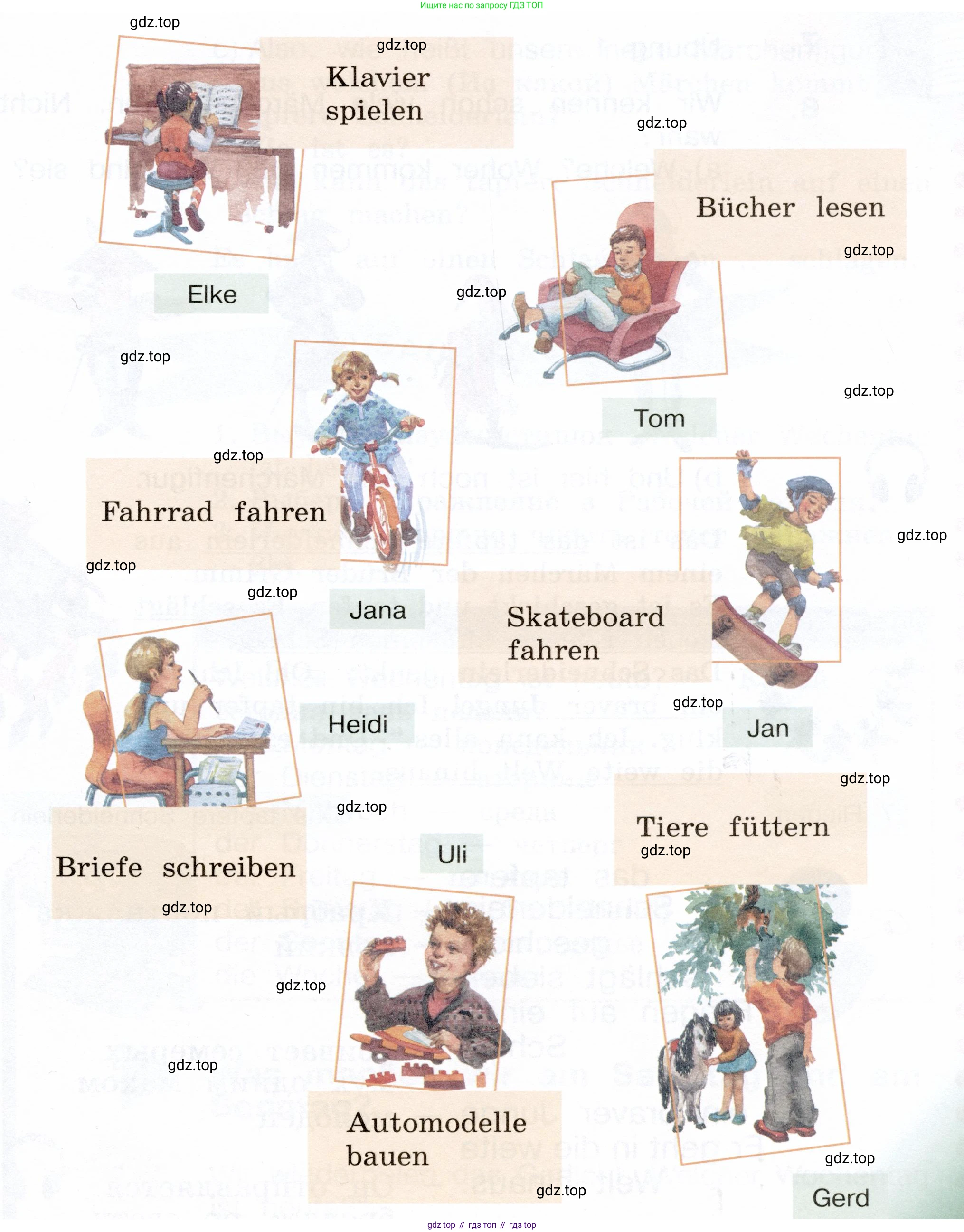 Немецкий язык (Deutsch), 3 класс учебник (lehrbuch), авторы: Бим Инесса Львовна (Bim I), Рыжова Лариса Ивановна (Ryschowa L), Фомичева Людмила Михайловна (Fomitschjowa L), издательство Просвещение, Москва, 2023, салатового цвета, Часть 1, страница 46, номер 6, Условие (продолжение 2)