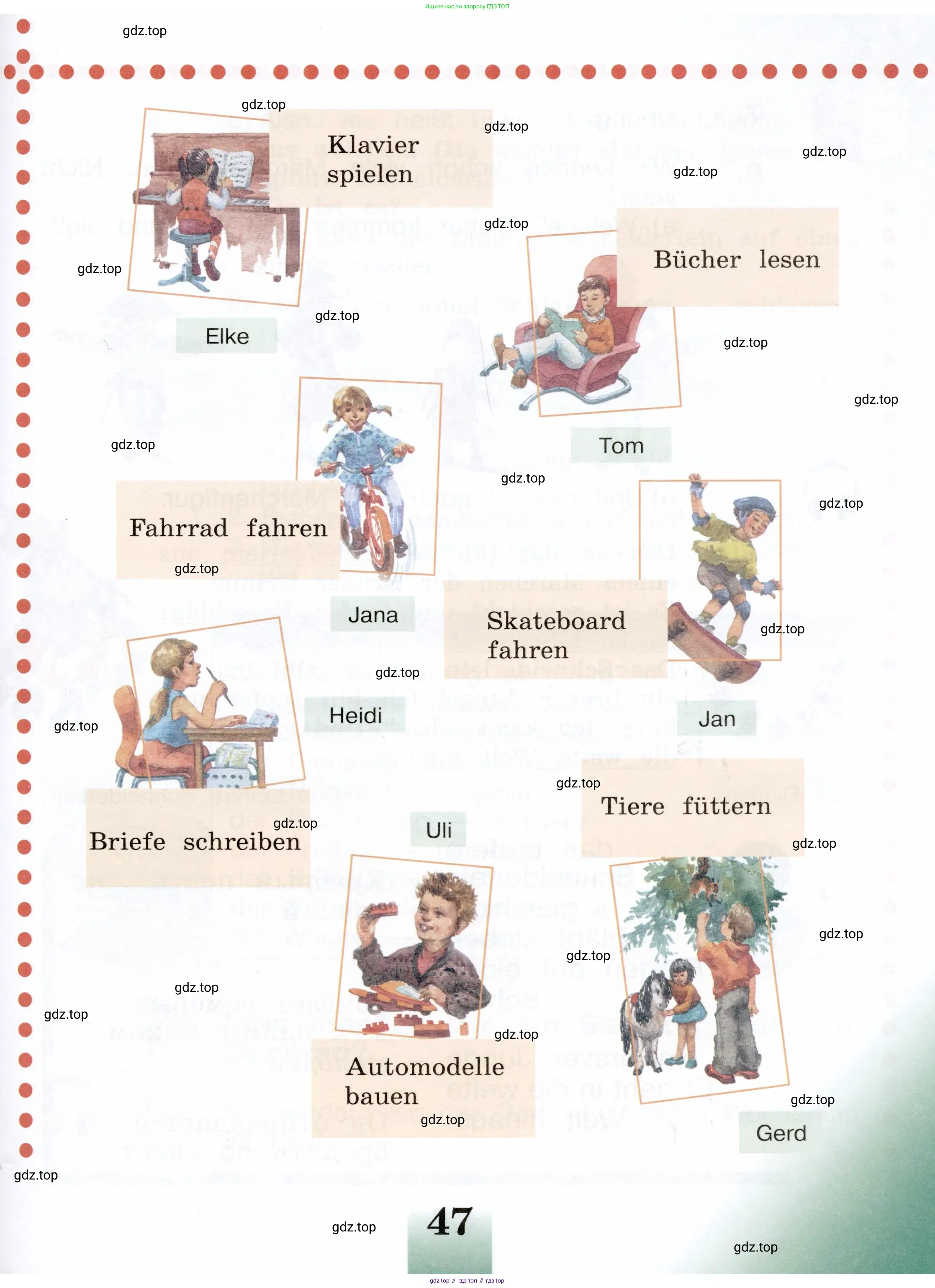 Немецкий язык (Deutsch), 3 класс учебник (lehrbuch), авторы: Бим Инесса Львовна (Bim I), Рыжова Лариса Ивановна (Ryschowa L), Фомичева Людмила Михайловна (Fomitschjowa L), издательство Просвещение, Москва, 2023, салатового цвета, Часть 2, страница 47