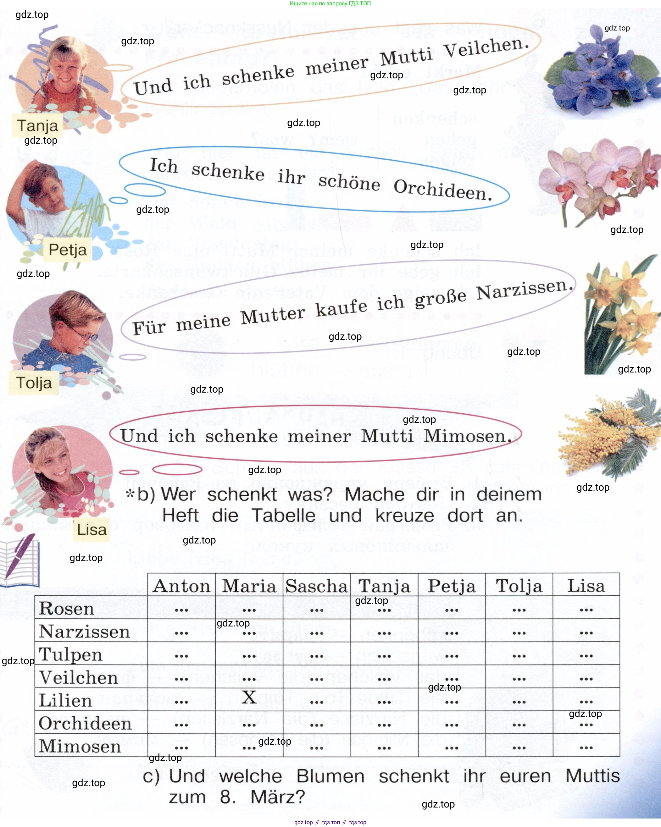 Немецкий язык (Deutsch), 3 класс учебник (lehrbuch), авторы: Бим Инесса Львовна (Bim I), Рыжова Лариса Ивановна (Ryschowa L), Фомичева Людмила Михайловна (Fomitschjowa L), издательство Просвещение, Москва, 2023, салатового цвета, Часть 2, страница 50, номер 5, Условие (продолжение 2)