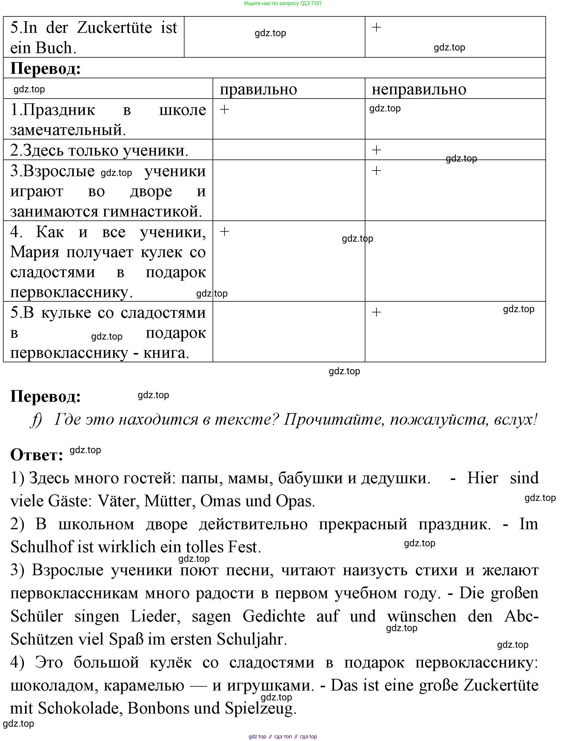 Немецкий язык (Deutsch), 3 класс учебник (lehrbuch), авторы: Бим Инесса Львовна (Bim I), Рыжова Лариса Ивановна (Ryschowa L), Фомичева Людмила Михайловна (Fomitschjowa L), издательство Просвещение, Москва, 2023, салатового цвета, Часть 1, страница 41, номер 2, Решение (продолжение 4)