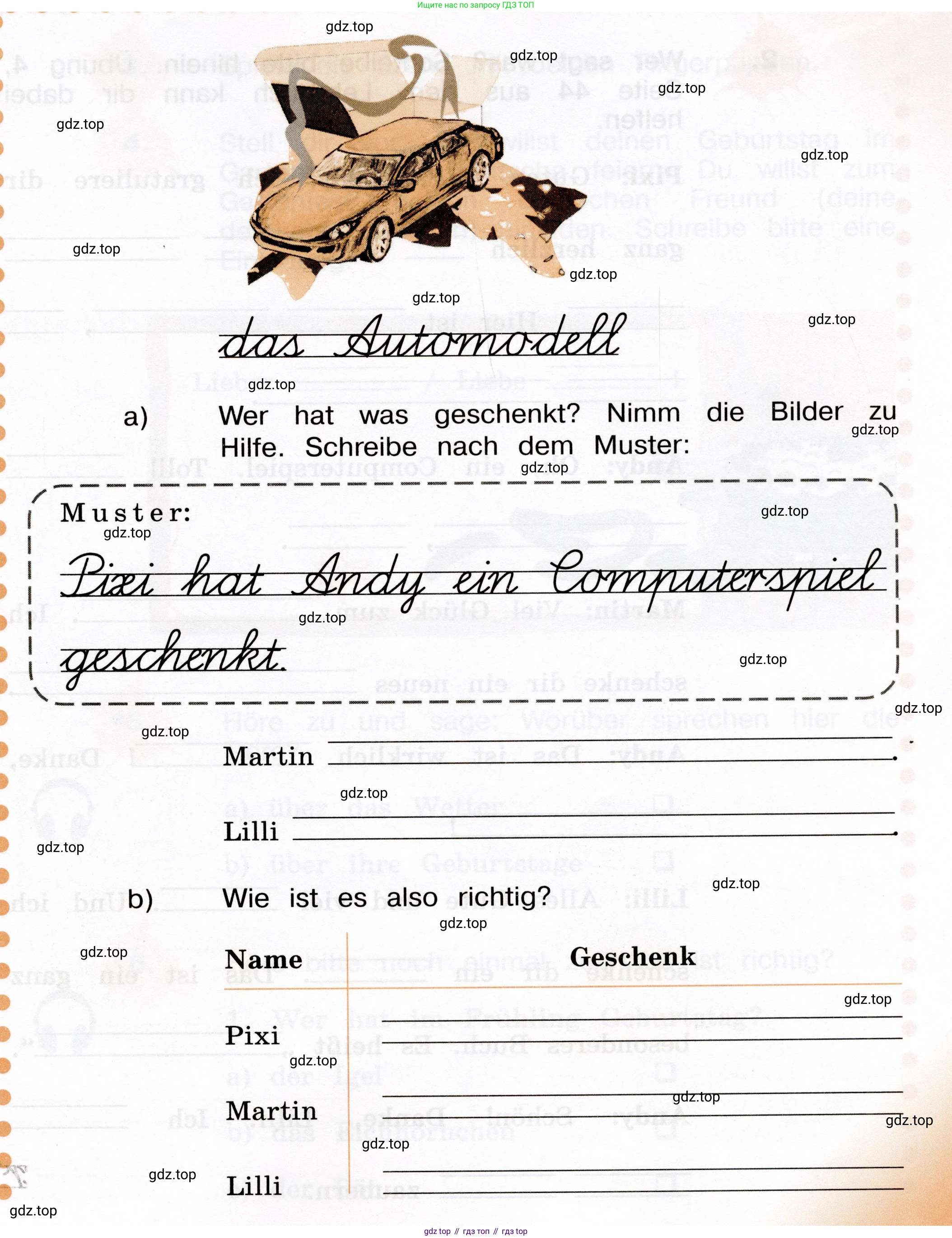 ГДЗ Немецкий язык (Deutsch), 4 класс рабочая тетрадь (arbeitsbuch), авторы: Бим Инесса Львовна (Bim I), Рыжова Лариса Ивановна (Ryschowa L), издательство Просвещение, Москва, 2023, серого цвета, Часть 1, страница 28, номер 1, Условие 2023 (продолжение 2)