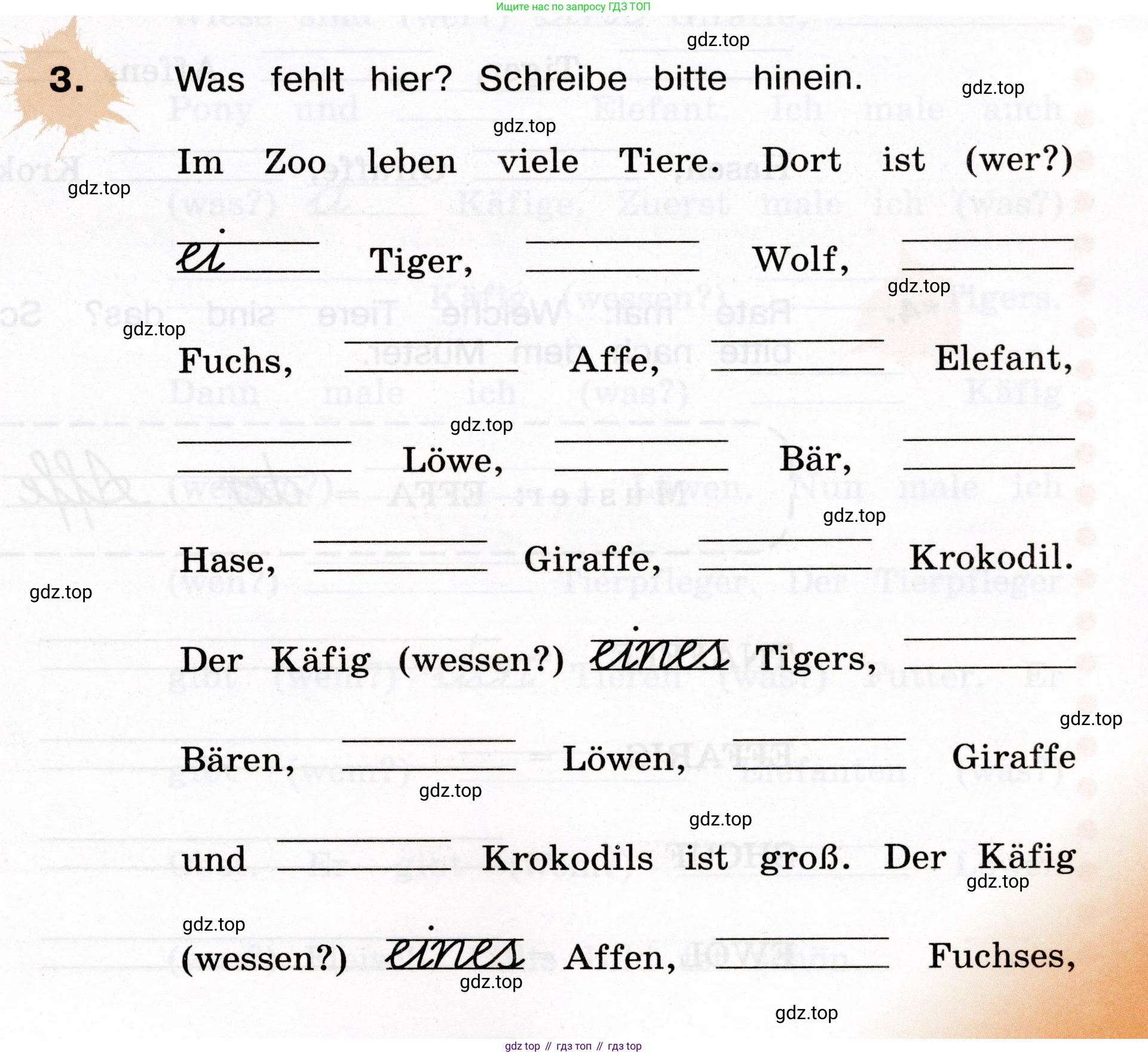 ГДЗ Немецкий язык (Deutsch), 4 класс рабочая тетрадь (arbeitsbuch), авторы: Бим Инесса Львовна (Bim I), Рыжова Лариса Ивановна (Ryschowa L), издательство Просвещение, Москва, 2023, серого цвета, Часть 2, страница 31, номер 3, Условие 2023