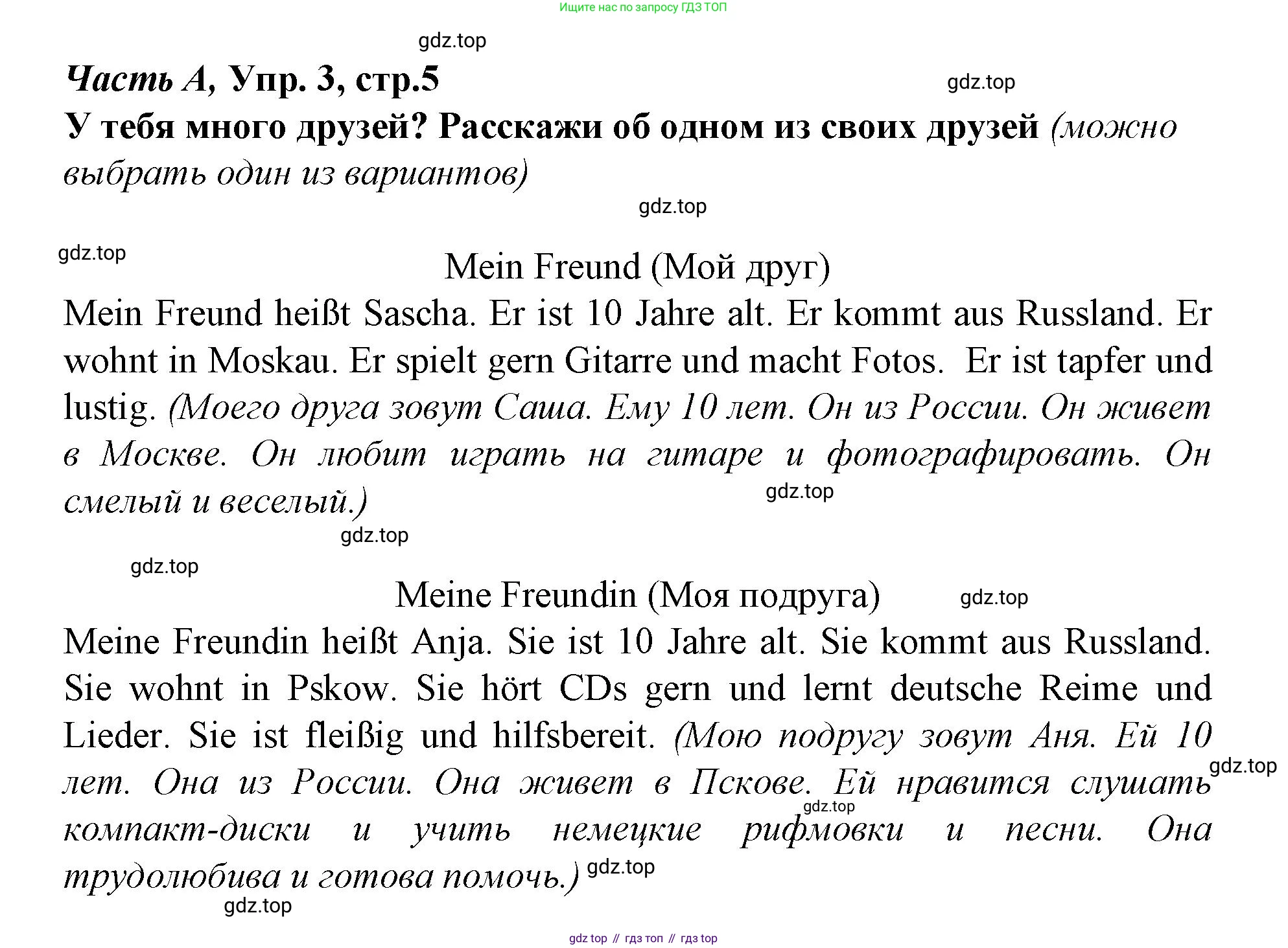 ГДЗ Немецкий язык (Deutsch), 4 класс рабочая тетрадь (arbeitsbuch), авторы: Бим Инесса Львовна (Bim I), Рыжова Лариса Ивановна (Ryschowa L), издательство Просвещение, Москва, 2023, серого цвета, Часть 1, страница 5, номер 3, Решение 2023