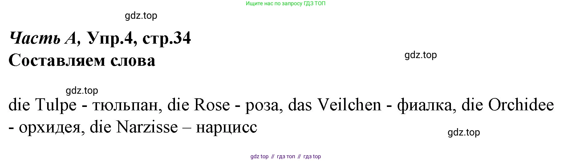 ГДЗ Немецкий язык (Deutsch), 4 класс рабочая тетрадь (arbeitsbuch), авторы: Бим Инесса Львовна (Bim I), Рыжова Лариса Ивановна (Ryschowa L), издательство Просвещение, Москва, 2023, серого цвета, Часть 1, страница 34, номер 4, Решение 2008-2022