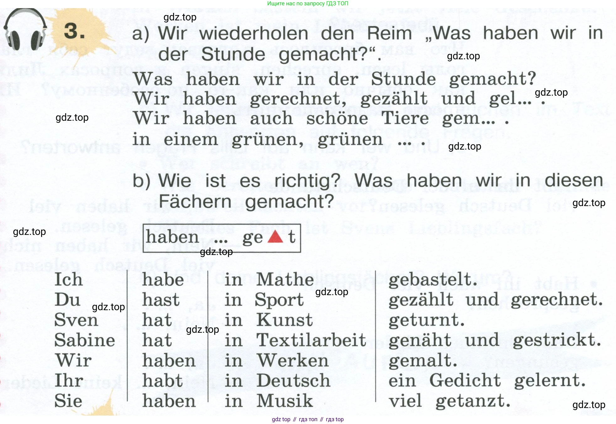 Немецкий язык (Deutsch), 4 класс учебник (lehrbuch), авторы: Бим Инесса Львовна (Bim I), Рыжова Лариса Ивановна (Ryschowa L), издательство Просвещение, Москва, 2023, серого цвета, Часть 1, страница 81, номер 3, Условие 2023
