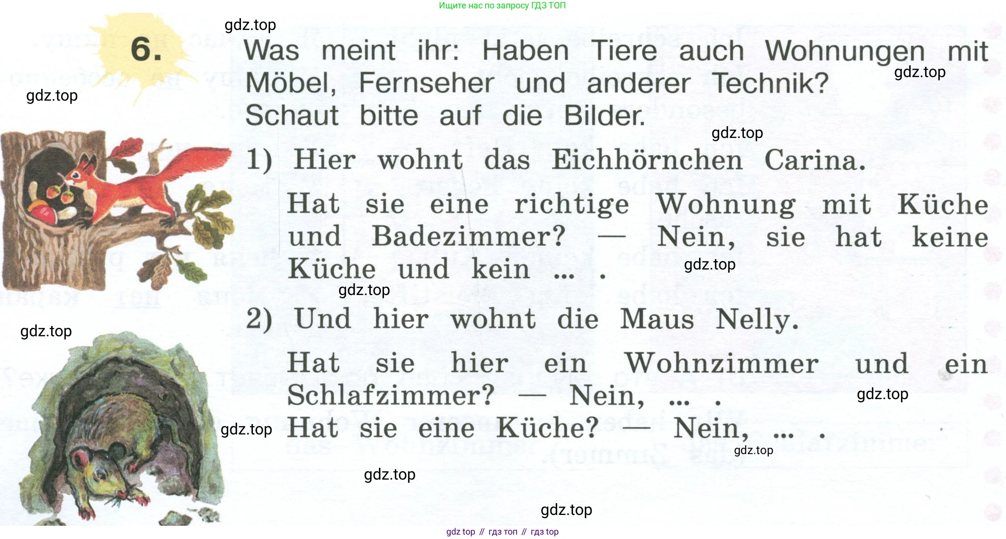 Немецкий язык (Deutsch), 4 класс учебник (lehrbuch), авторы: Бим Инесса Львовна (Bim I), Рыжова Лариса Ивановна (Ryschowa L), издательство Просвещение, Москва, 2023, серого цвета, Часть 2, страница 30, номер 6, Условие 2023