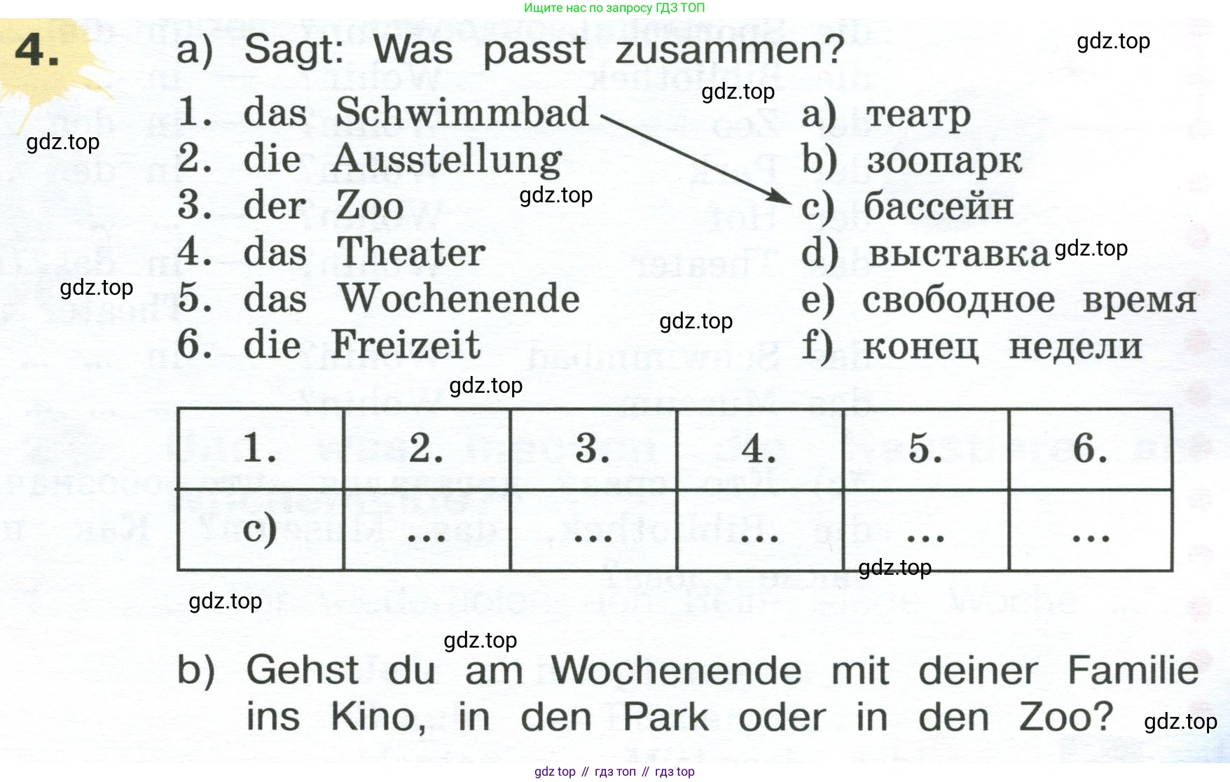 Немецкий язык (Deutsch), 4 класс учебник (lehrbuch), авторы: Бим Инесса Львовна (Bim I), Рыжова Лариса Ивановна (Ryschowa L), издательство Просвещение, Москва, 2023, серого цвета, Часть 2, страница 43, номер 4, Условие 2023