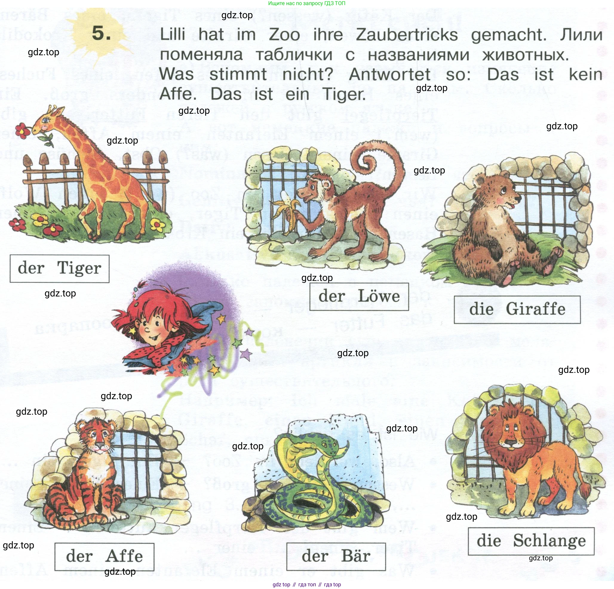 Немецкий язык (Deutsch), 4 класс учебник (lehrbuch), авторы: Бим Инесса Львовна (Bim I), Рыжова Лариса Ивановна (Ryschowa L), издательство Просвещение, Москва, 2023, серого цвета, Часть 2, страница 53, номер 5, Условие 2023