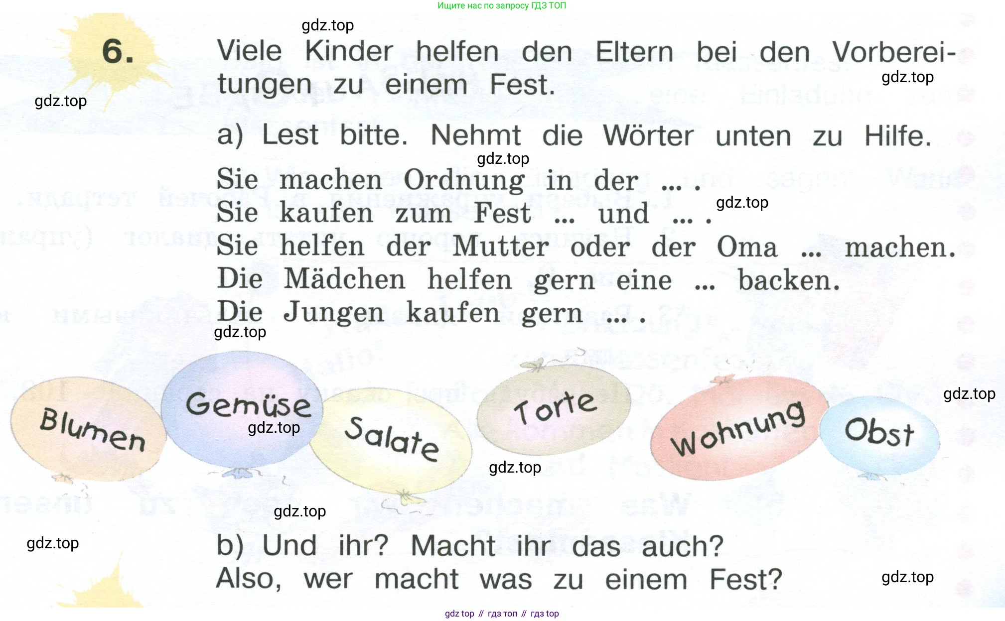 Немецкий язык (Deutsch), 4 класс учебник (lehrbuch), авторы: Бим Инесса Львовна (Bim I), Рыжова Лариса Ивановна (Ryschowa L), издательство Просвещение, Москва, 2023, серого цвета, Часть 2, страница 93, номер 6, Условие 2023