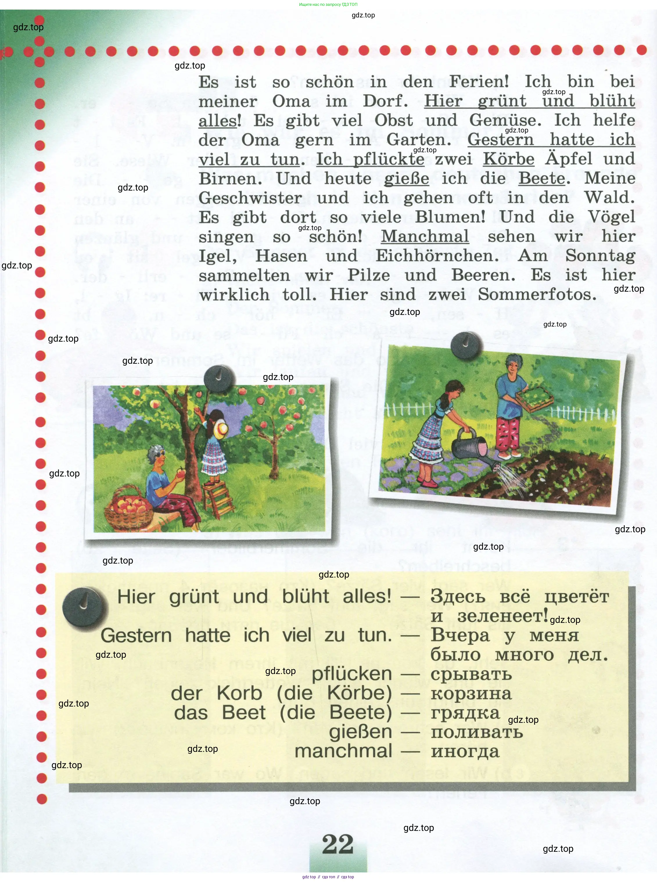 Немецкий язык (Deutsch), 4 класс учебник (lehrbuch), авторы: Бим Инесса Львовна (Bim I), Рыжова Лариса Ивановна (Ryschowa L), издательство Просвещение, Москва, 2023, серого цвета, Часть 2, страница 22