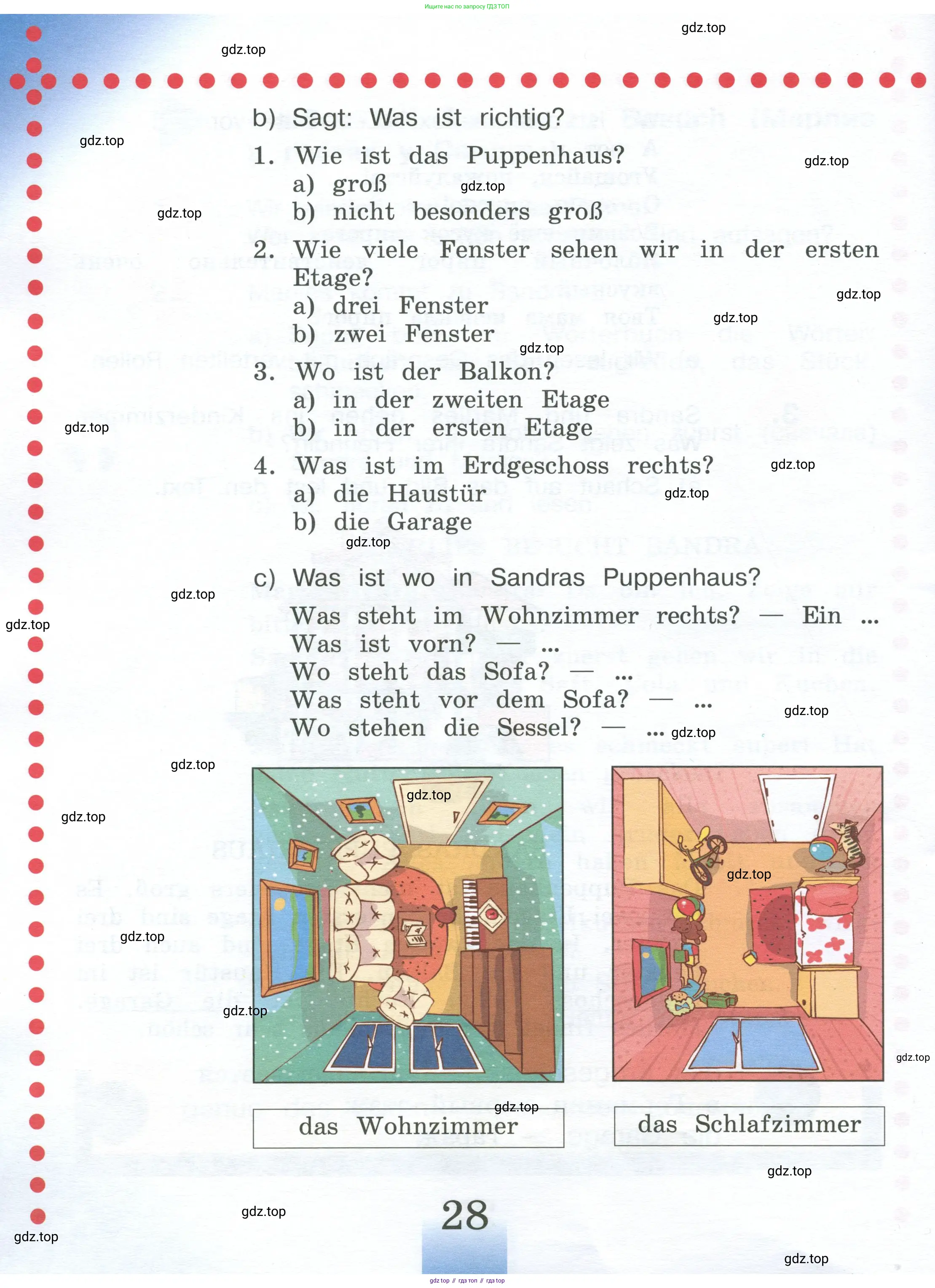 Немецкий язык (Deutsch), 4 класс учебник (lehrbuch), авторы: Бим Инесса Львовна (Bim I), Рыжова Лариса Ивановна (Ryschowa L), издательство Просвещение, Москва, 2023, серого цвета, Часть 1, страница 28