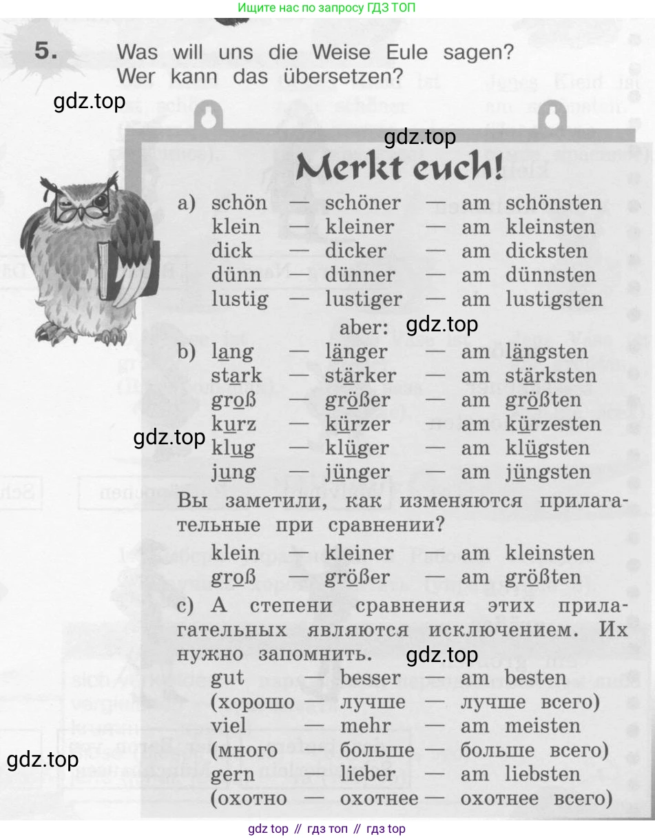 Немецкий язык (Deutsch), 4 класс учебник (lehrbuch), авторы: Бим Инесса Львовна (Bim I), Рыжова Лариса Ивановна (Ryschowa L), издательство Просвещение, Москва, 2023, серого цвета, Часть 2, страница 99, номер 5, Условие 2011-2022