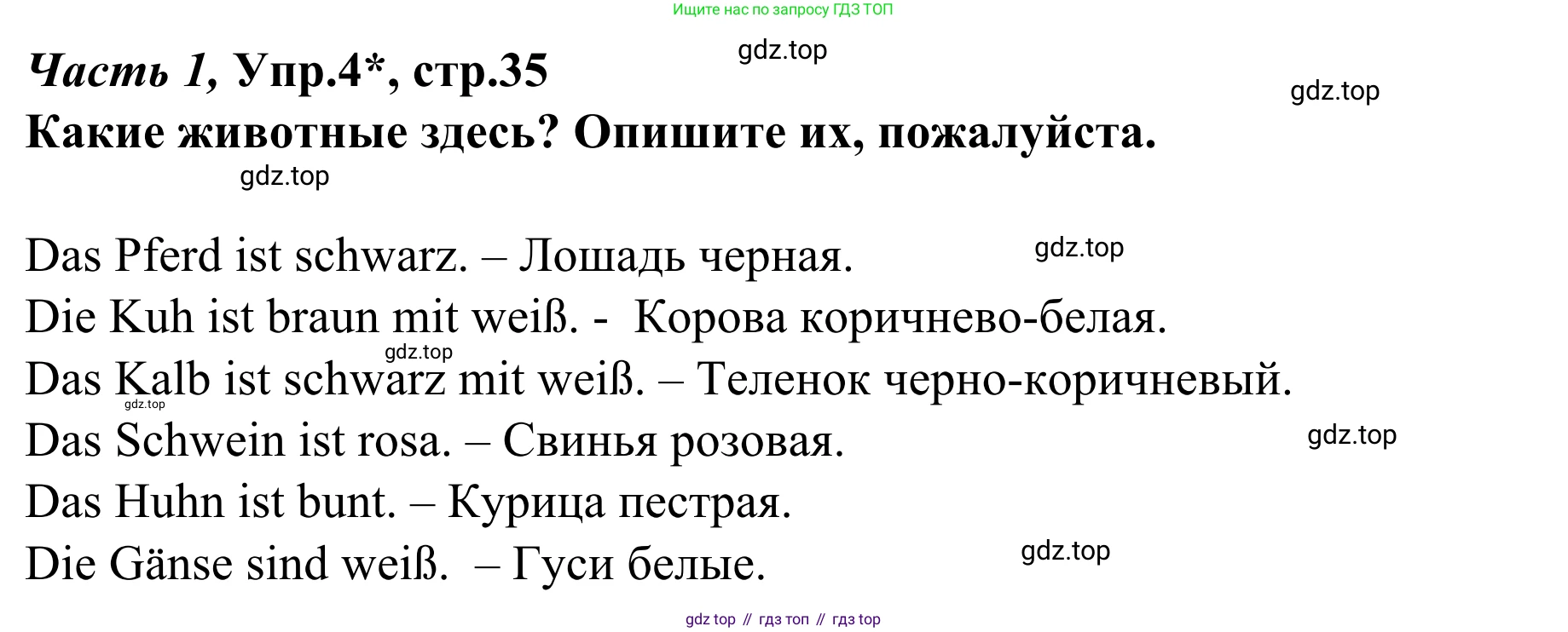 Немецкий язык (Deutsch), 4 класс учебник (lehrbuch), авторы: Бим Инесса Львовна (Bim I), Рыжова Лариса Ивановна (Ryschowa L), издательство Просвещение, Москва, 2023, серого цвета, Часть 1, страница 35, номер 4, Решение 2023