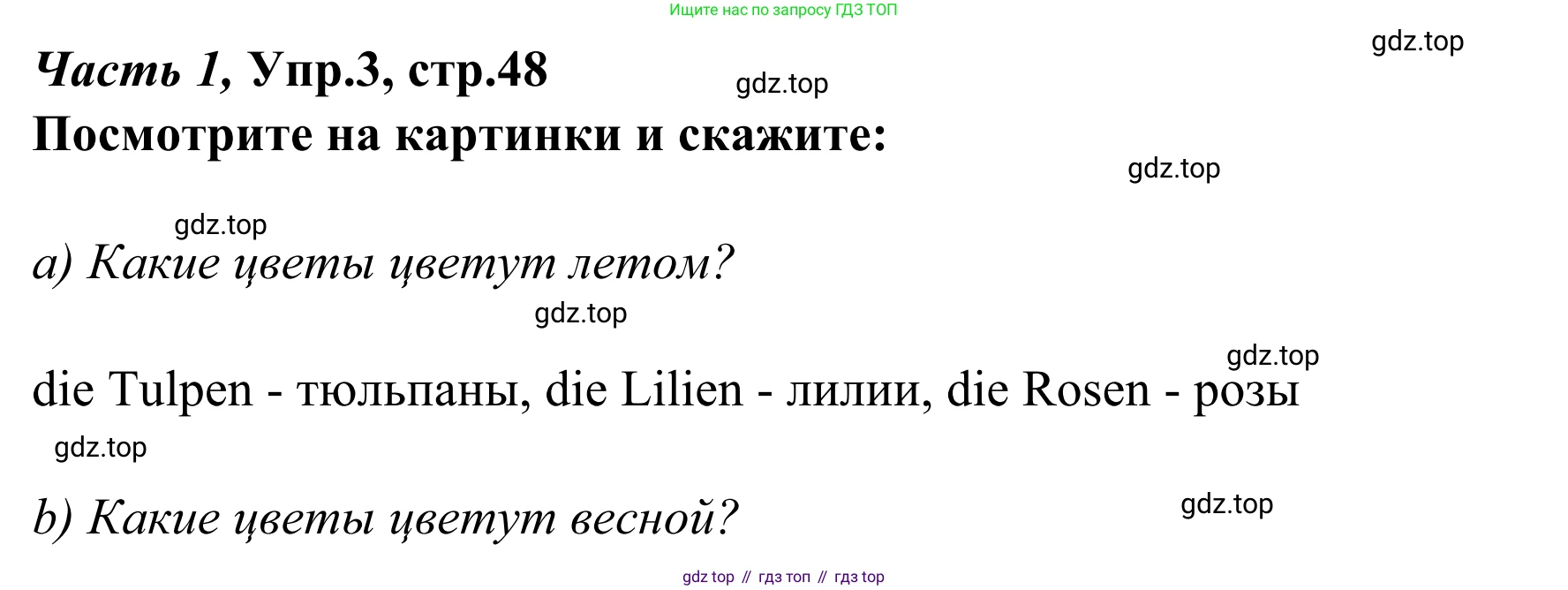 Немецкий язык (Deutsch), 4 класс учебник (lehrbuch), авторы: Бим Инесса Львовна (Bim I), Рыжова Лариса Ивановна (Ryschowa L), издательство Просвещение, Москва, 2023, серого цвета, Часть 1, страница 48, номер 3, Решение 2023
