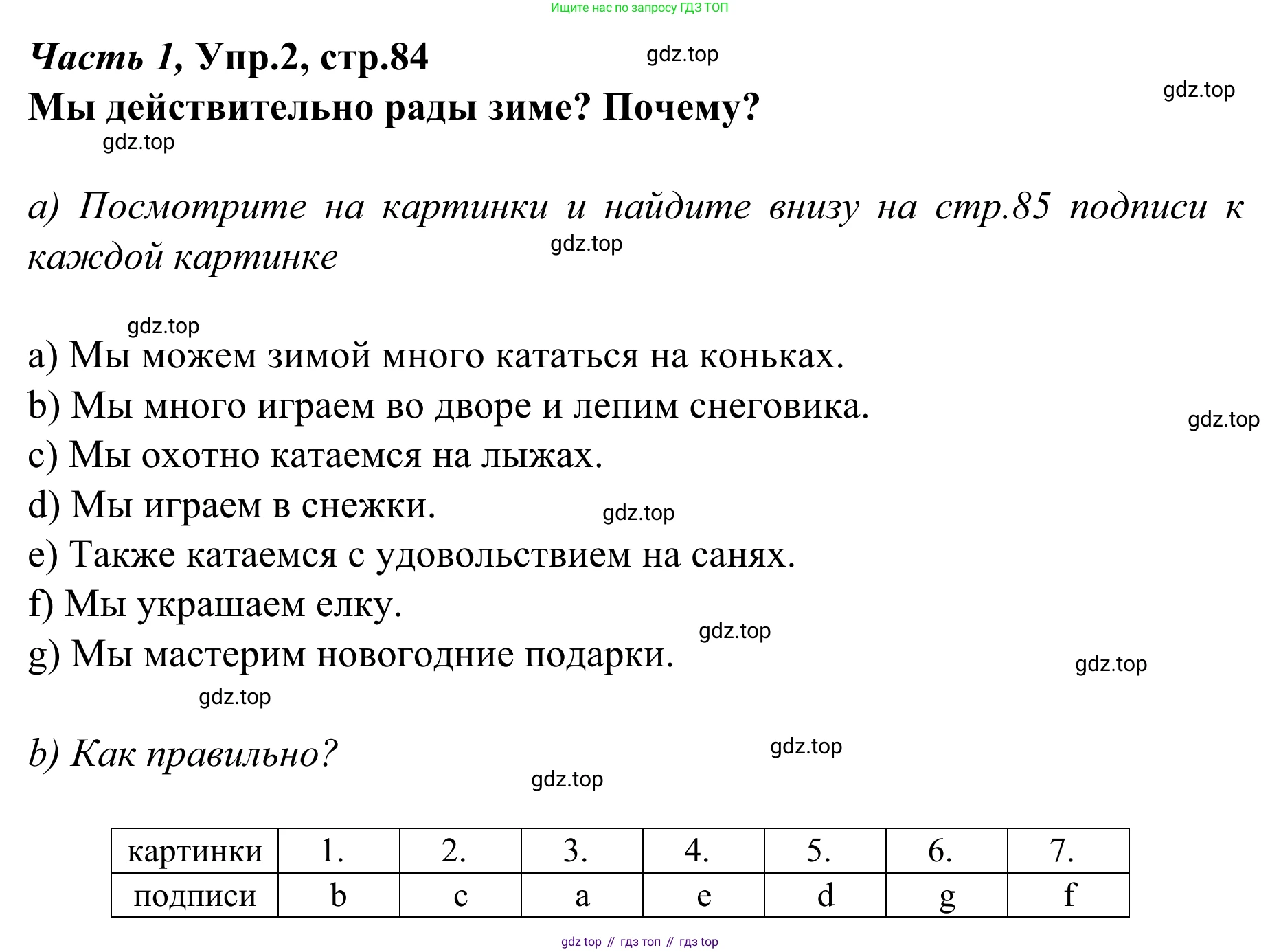 Немецкий язык (Deutsch), 4 класс учебник (lehrbuch), авторы: Бим Инесса Львовна (Bim I), Рыжова Лариса Ивановна (Ryschowa L), издательство Просвещение, Москва, 2023, серого цвета, Часть 1, страница 84, номер 2, Решение 2023