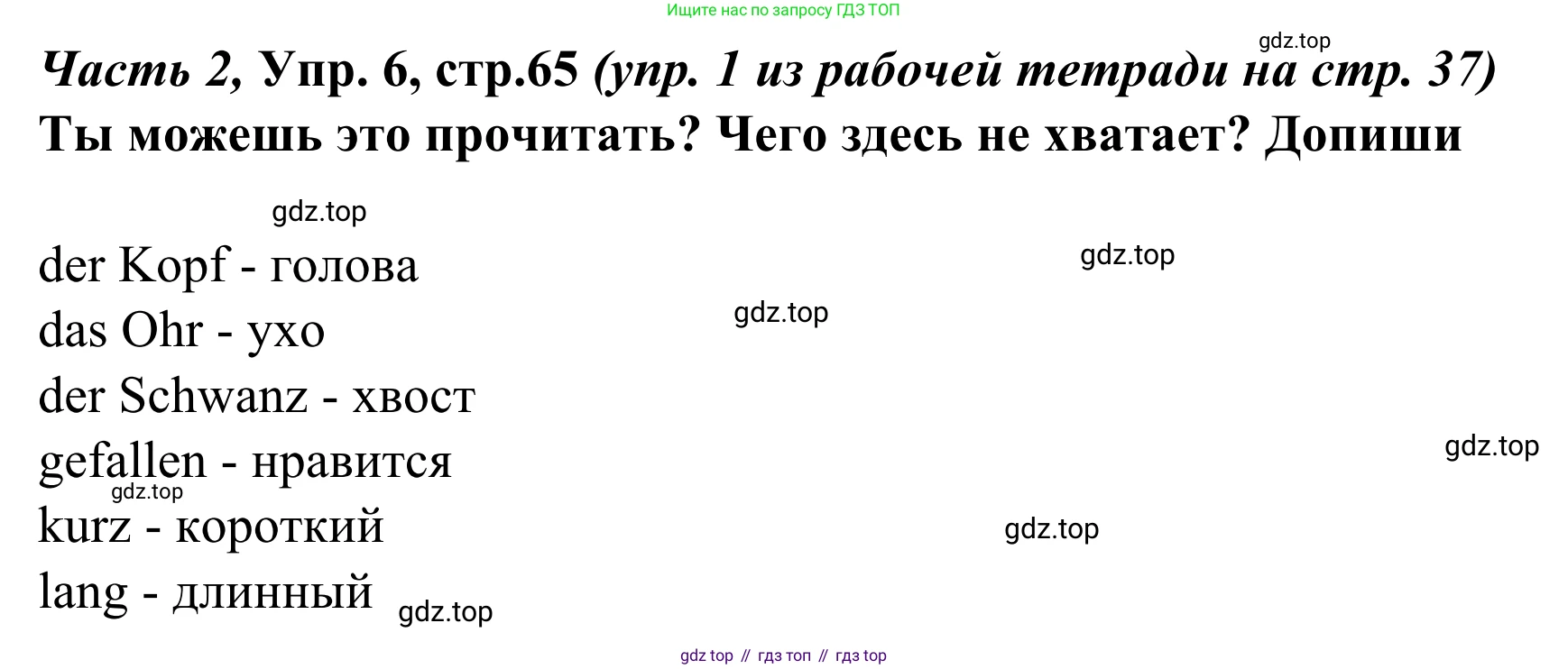 Немецкий язык (Deutsch), 4 класс учебник (lehrbuch), авторы: Бим Инесса Львовна (Bim I), Рыжова Лариса Ивановна (Ryschowa L), издательство Просвещение, Москва, 2023, серого цвета, Часть 2, страница 65, номер 6, Решение 2023