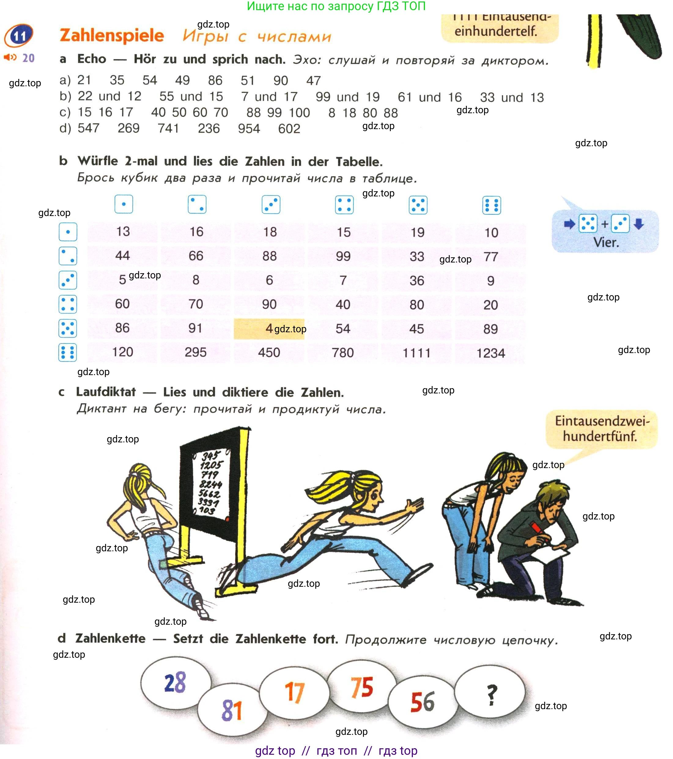 Немецкий язык (Deutsch), 5 класс учебник (lehrbuch), авторы: Аверин Михаил Михайлович (Awerin М), Джин Фридерике (Jin Friederike), Рорман Лутц (Rohrmann Lutz), Збранкова Милена, издательство Просвещение, Москва, 2023, оранжевого цвета, страница 19, номер 11, Условие