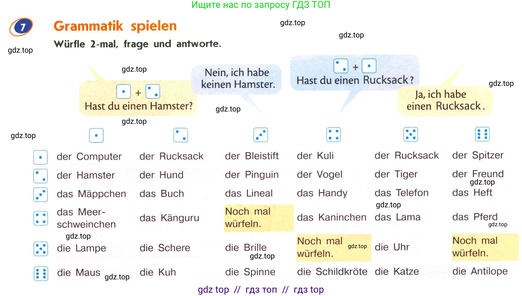 Немецкий язык (Deutsch), 5 класс учебник (lehrbuch), авторы: Аверин Михаил Михайлович (Awerin М), Джин Фридерике (Jin Friederike), Рорман Лутц (Rohrmann Lutz), Збранкова Милена, издательство Просвещение, Москва, 2023, оранжевого цвета, страница 28, номер 7, Условие