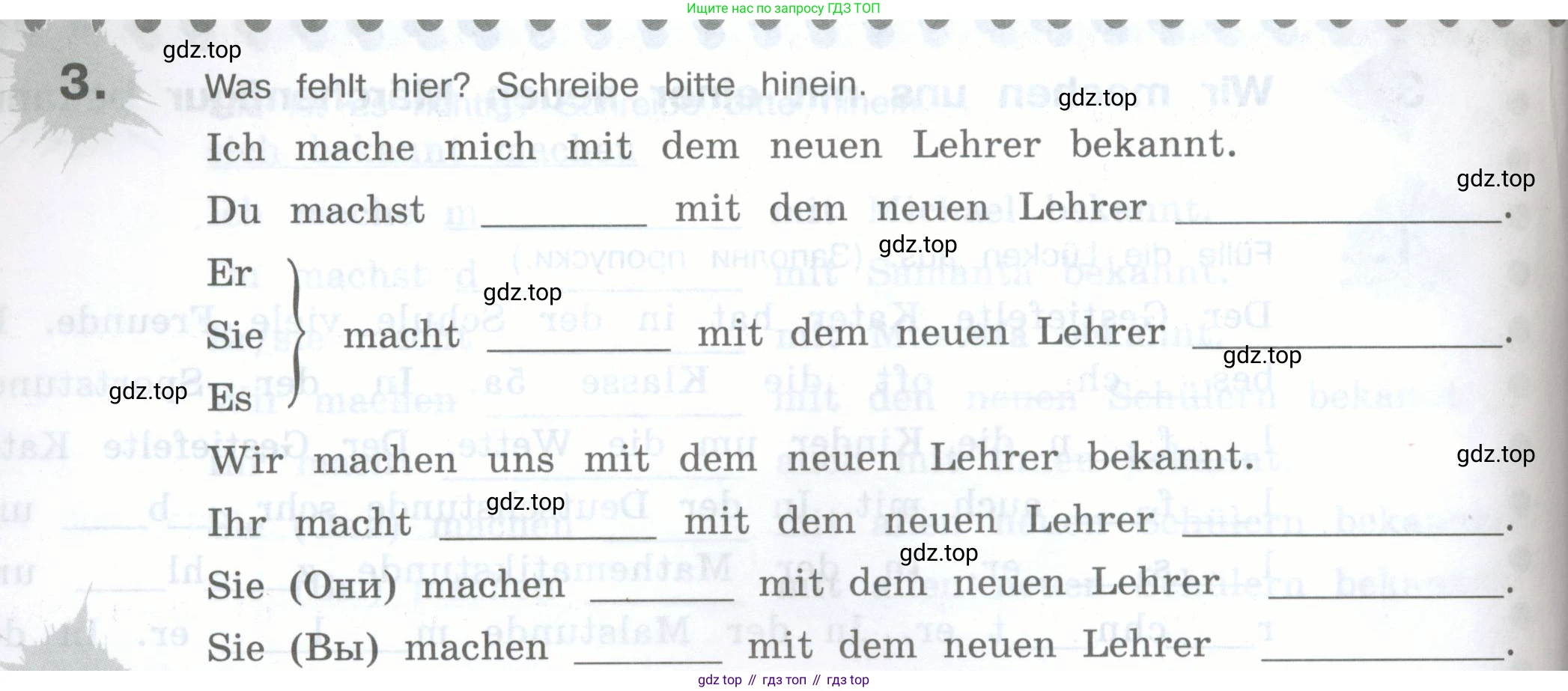 Немецкий язык (Deutsch), 5 класс рабочая тетрадь (arbeitsbuch), авторы: Бим Инесса Львовна (Bim I), Рыжова Лариса Ивановна (Ryschowa L), издательство Просвещение, Москва, 2023, голубого цвета, страница 8, номер 3, Условие