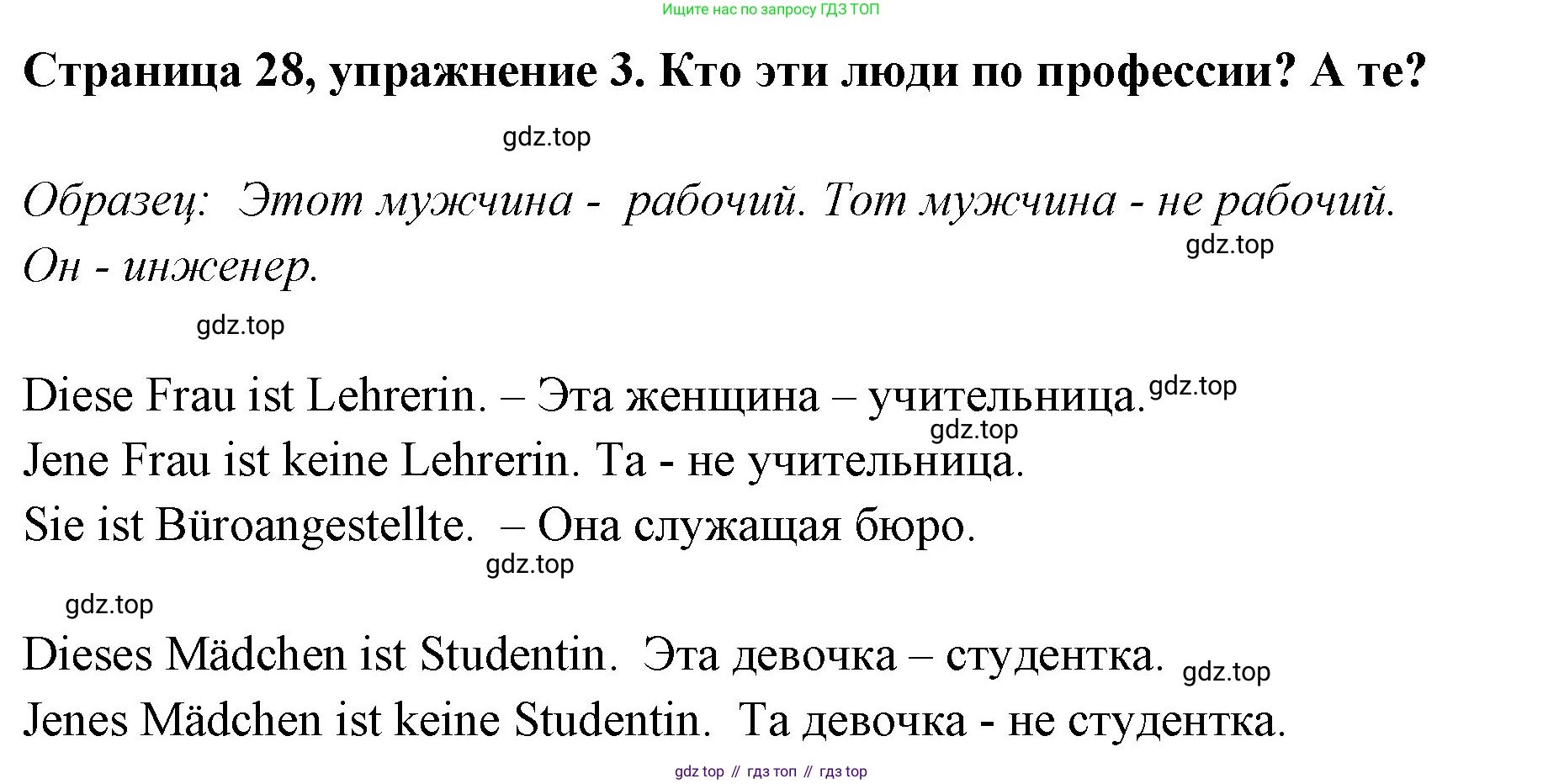 Немецкий язык (Deutsch), 5 класс рабочая тетрадь (arbeitsbuch), авторы: Бим Инесса Львовна (Bim I), Рыжова Лариса Ивановна (Ryschowa L), издательство Просвещение, Москва, 2023, голубого цвета, страница 28, номер 3, Решение