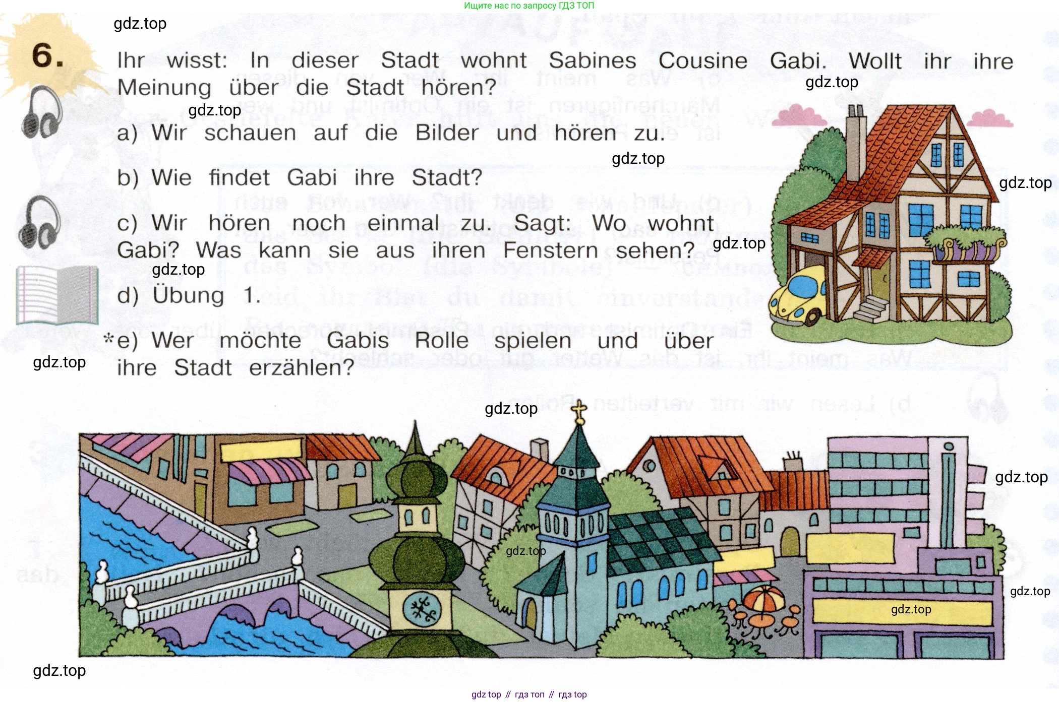 Немецкий язык (Deutsch), 5 класс учебник (lehrbuch), авторы: Бим Инесса Львовна (Bim I), Рыжова Лариса Ивановна (Ryschowa L), издательство Просвещение, Москва, 2023, голубого цвета, страница 70, номер 6, Условие