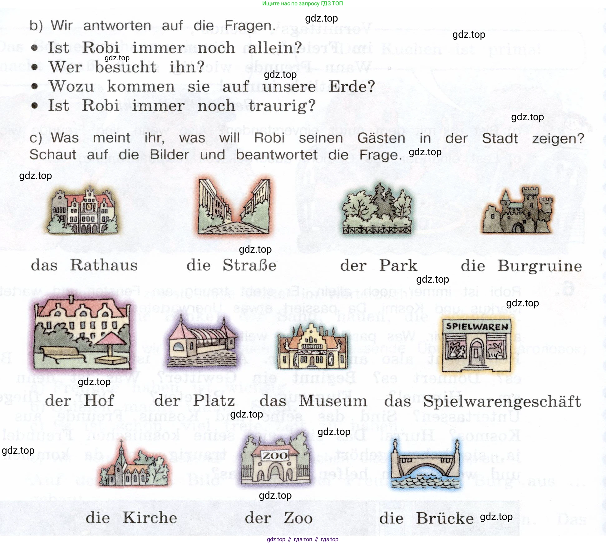 Немецкий язык (Deutsch), 5 класс учебник (lehrbuch), авторы: Бим Инесса Львовна (Bim I), Рыжова Лариса Ивановна (Ryschowa L), издательство Просвещение, Москва, 2023, голубого цвета, страница 189, номер 6, Условие (продолжение 2)
