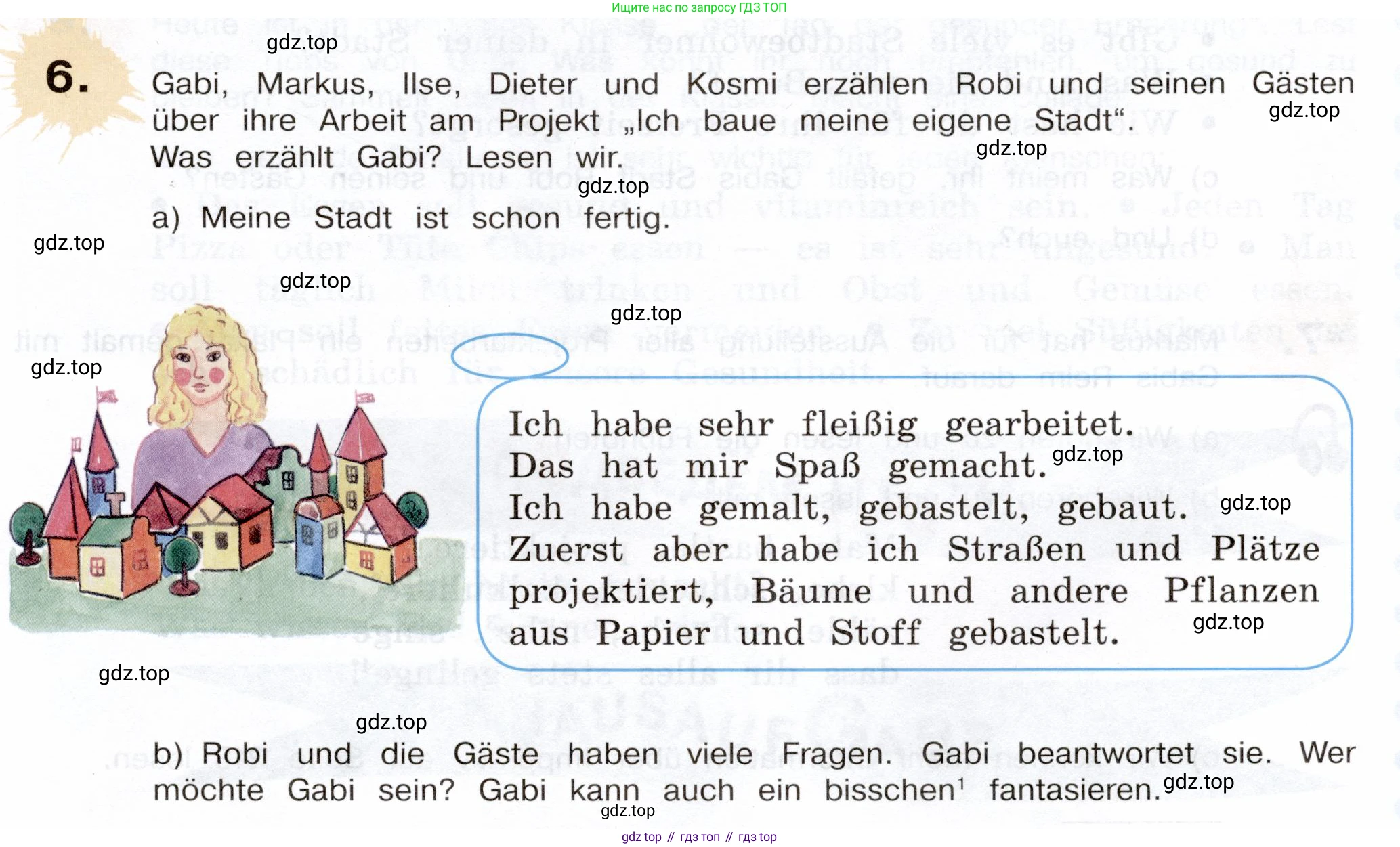 Немецкий язык (Deutsch), 5 класс учебник (lehrbuch), авторы: Бим Инесса Львовна (Bim I), Рыжова Лариса Ивановна (Ryschowa L), издательство Просвещение, Москва, 2023, голубого цвета, страница 197, номер 6, Условие