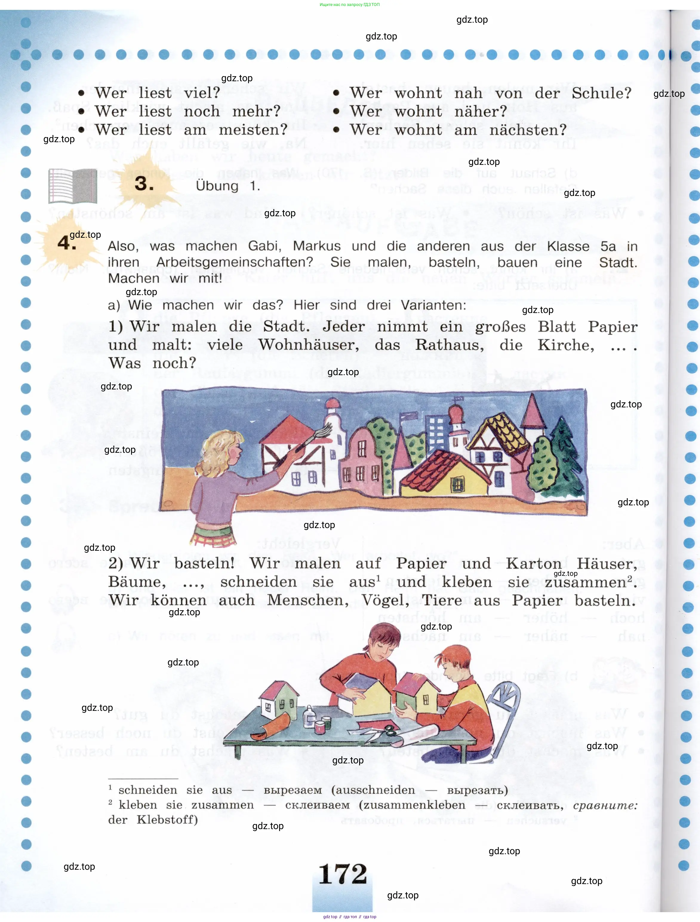Немецкий язык (Deutsch), 5 класс учебник (lehrbuch), авторы: Бим Инесса Львовна (Bim I), Рыжова Лариса Ивановна (Ryschowa L), издательство Просвещение, Москва, 2023, голубого цвета, страница 172