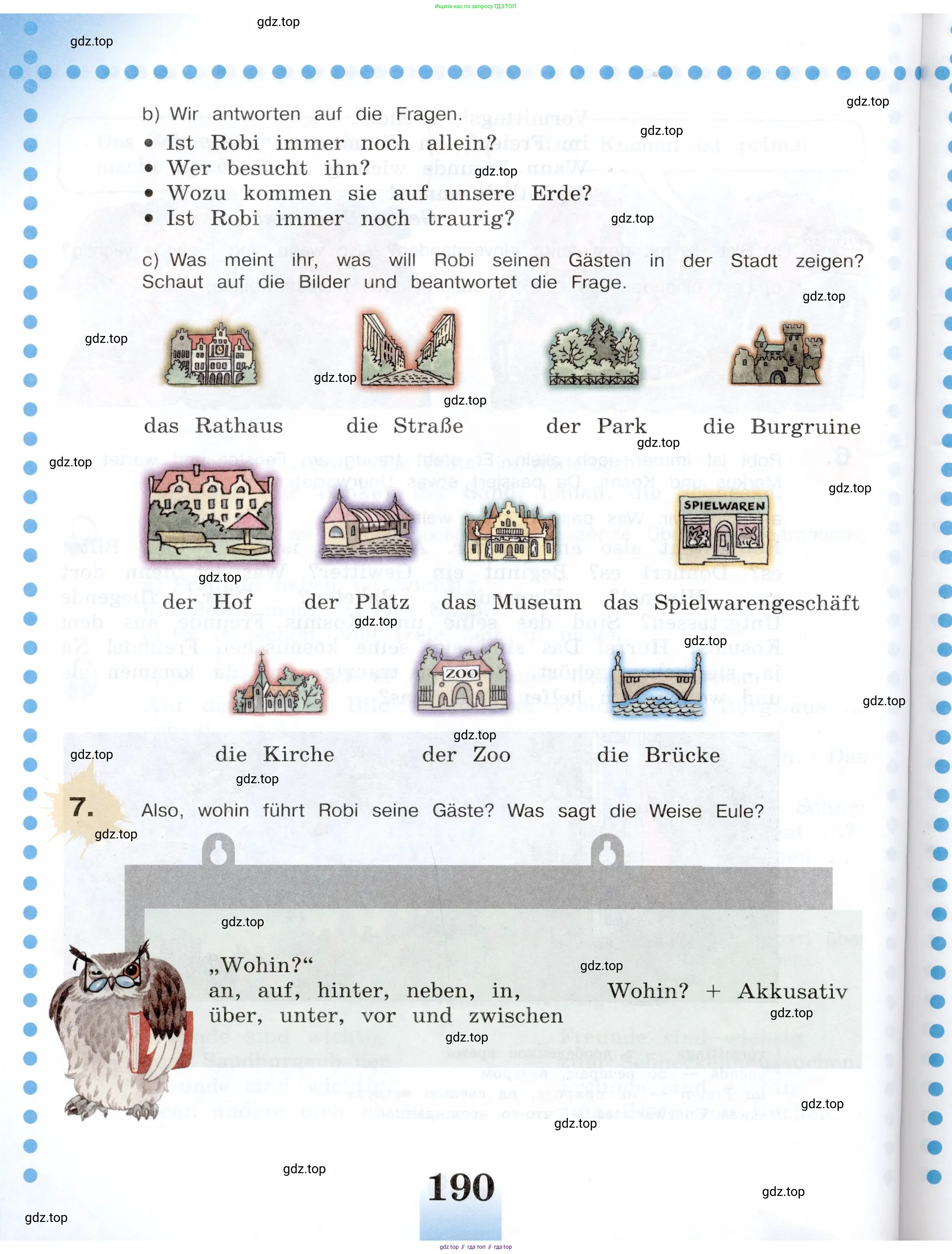 Немецкий язык (Deutsch), 5 класс учебник (lehrbuch), авторы: Бим Инесса Львовна (Bim I), Рыжова Лариса Ивановна (Ryschowa L), издательство Просвещение, Москва, 2023, голубого цвета, страница 190