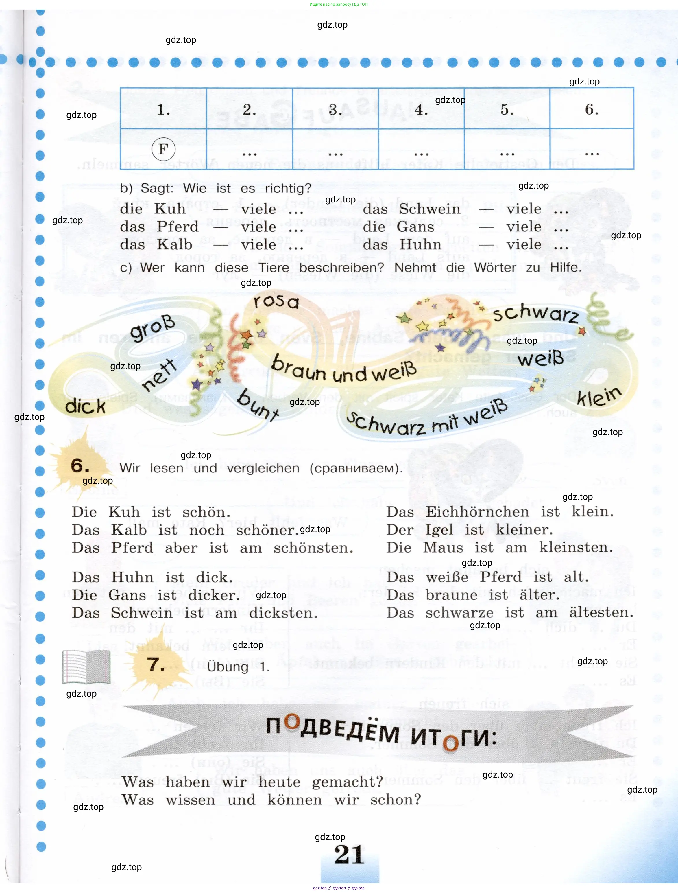Немецкий язык (Deutsch), 5 класс учебник (lehrbuch), авторы: Бим Инесса Львовна (Bim I), Рыжова Лариса Ивановна (Ryschowa L), издательство Просвещение, Москва, 2023, голубого цвета, страница 21
