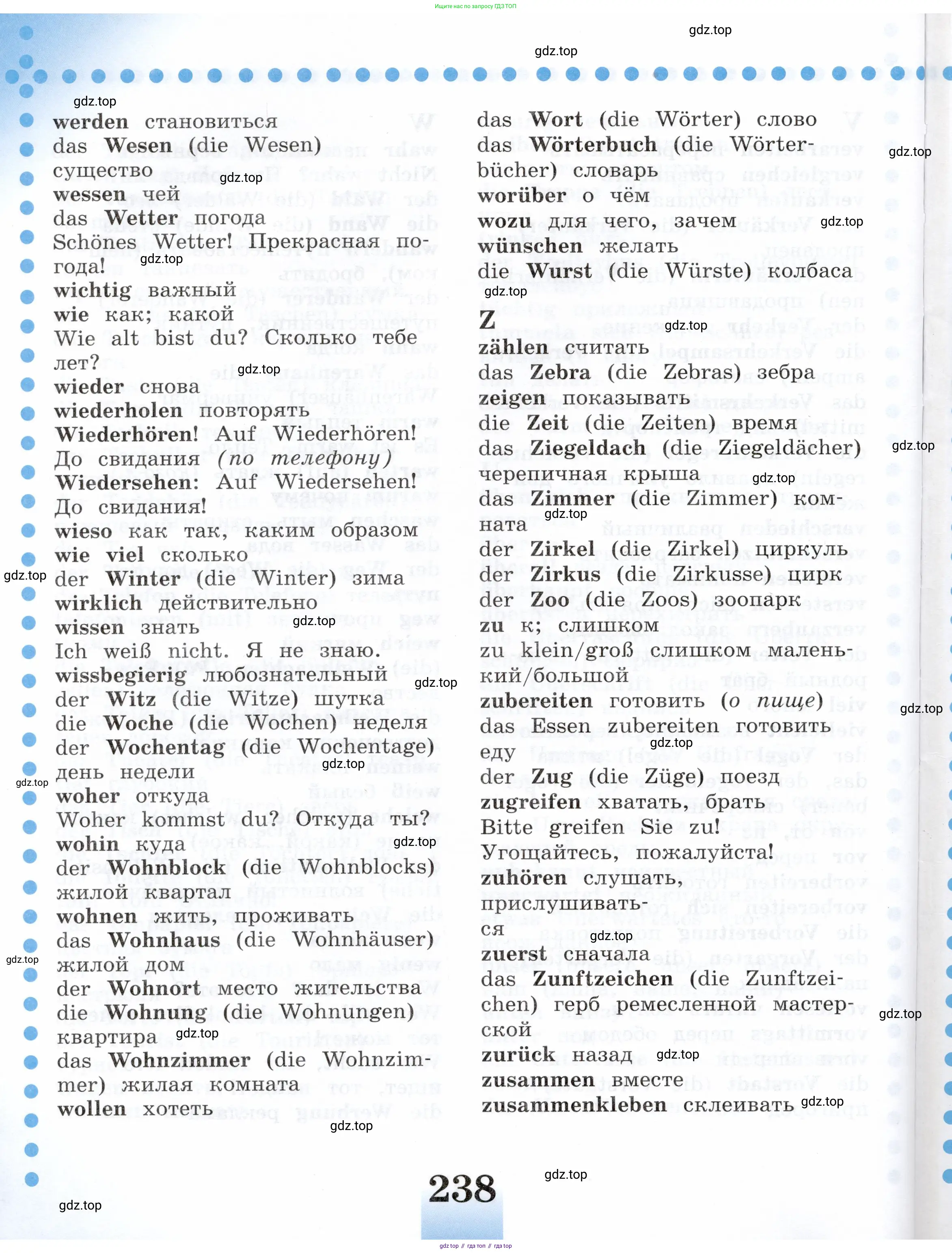 Немецкий язык (Deutsch), 5 класс учебник (lehrbuch), авторы: Бим Инесса Львовна (Bim I), Рыжова Лариса Ивановна (Ryschowa L), издательство Просвещение, Москва, 2023, голубого цвета, страница 238
