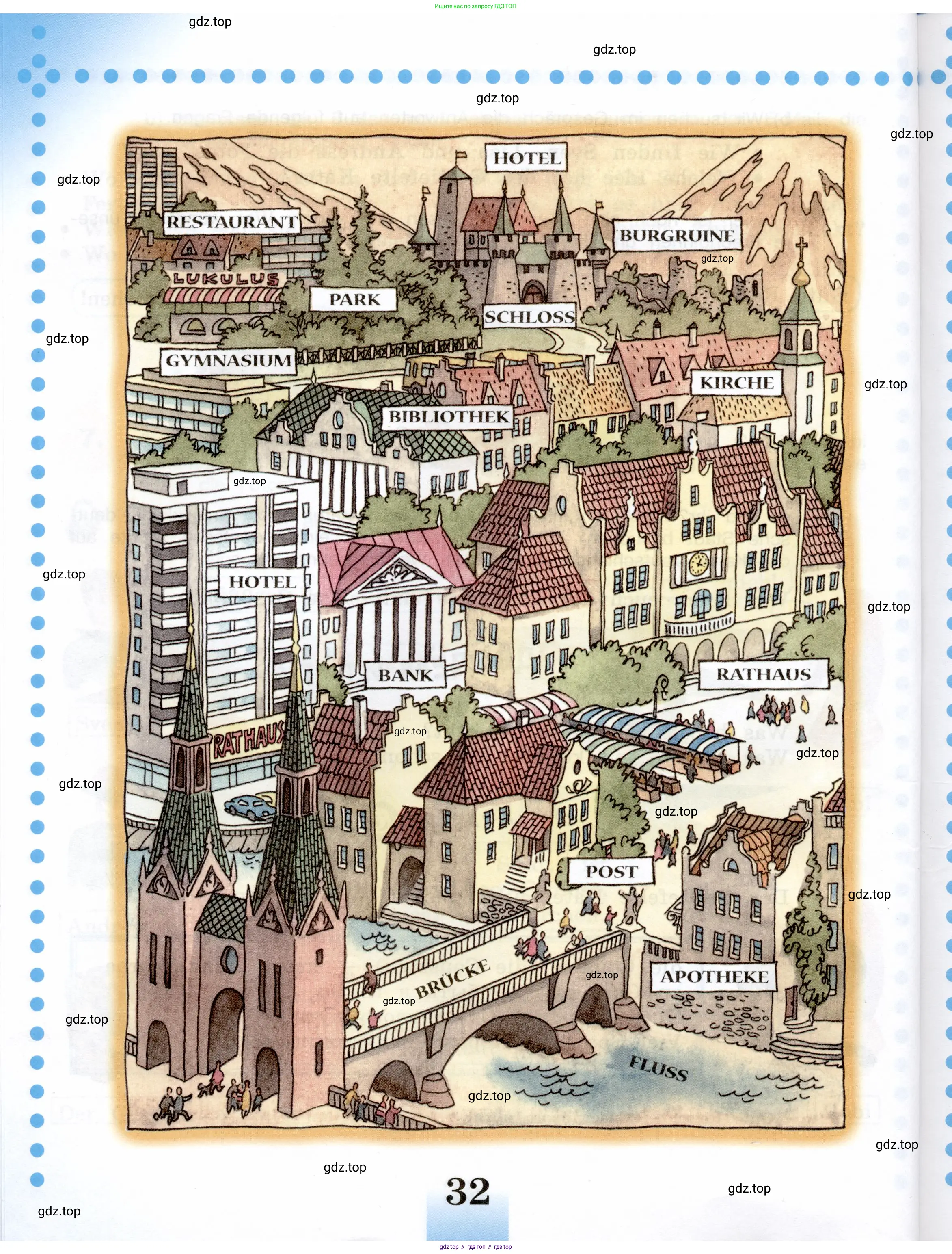 Немецкий язык (Deutsch), 5 класс учебник (lehrbuch), авторы: Бим Инесса Львовна (Bim I), Рыжова Лариса Ивановна (Ryschowa L), издательство Просвещение, Москва, 2023, голубого цвета, страница 32