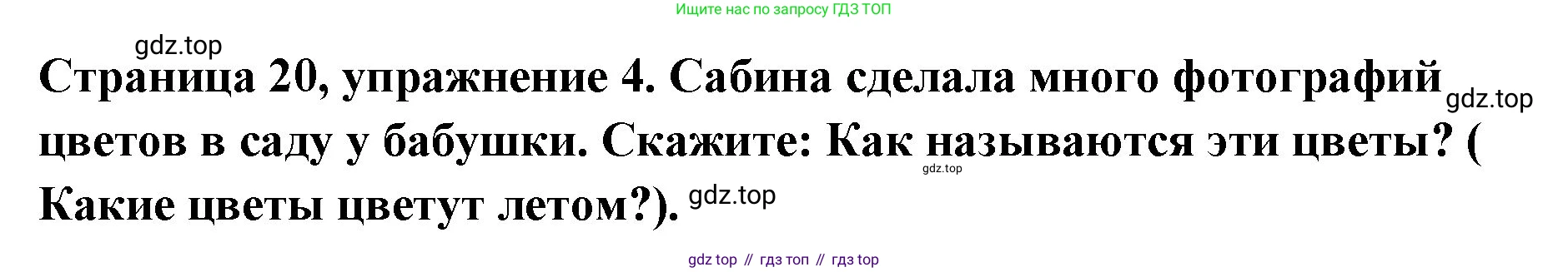 Немецкий язык (Deutsch), 5 класс учебник (lehrbuch), авторы: Бим Инесса Львовна (Bim I), Рыжова Лариса Ивановна (Ryschowa L), издательство Просвещение, Москва, 2023, голубого цвета, страница 20, номер 4, Решение