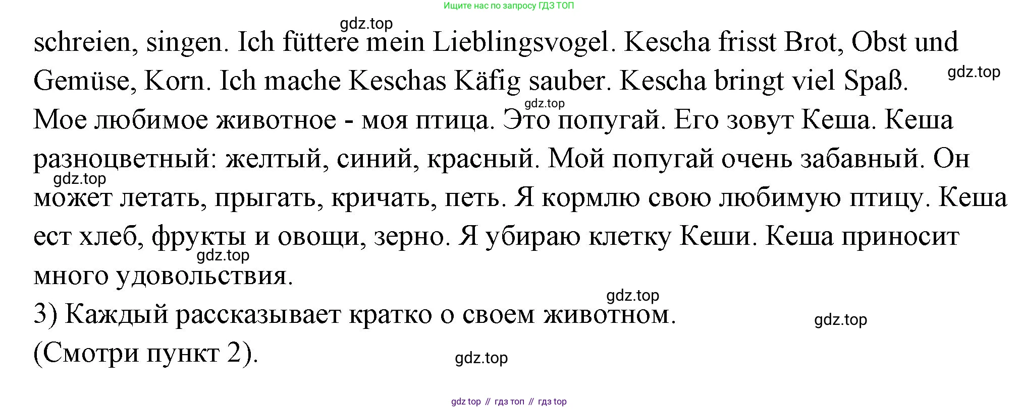 Немецкий язык (Deutsch), 5 класс учебник (lehrbuch), авторы: Бим Инесса Львовна (Bim I), Рыжова Лариса Ивановна (Ryschowa L), издательство Просвещение, Москва, 2023, голубого цвета, страница 72, номер 3, Решение (продолжение 2)