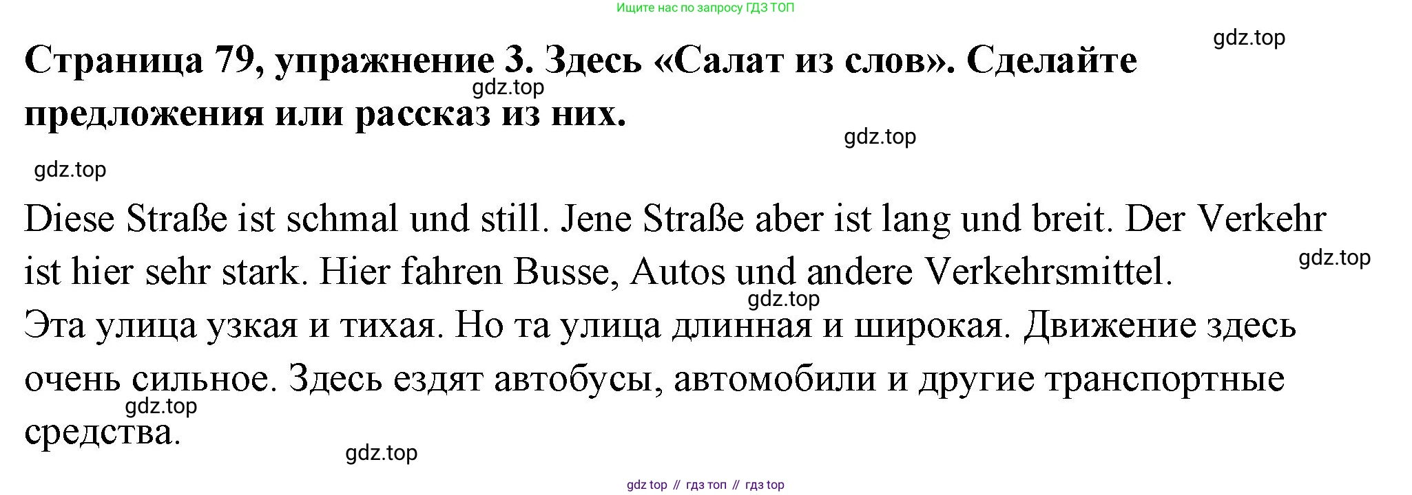 Немецкий язык (Deutsch), 5 класс учебник (lehrbuch), авторы: Бим Инесса Львовна (Bim I), Рыжова Лариса Ивановна (Ryschowa L), издательство Просвещение, Москва, 2023, голубого цвета, страница 79, номер 3, Решение