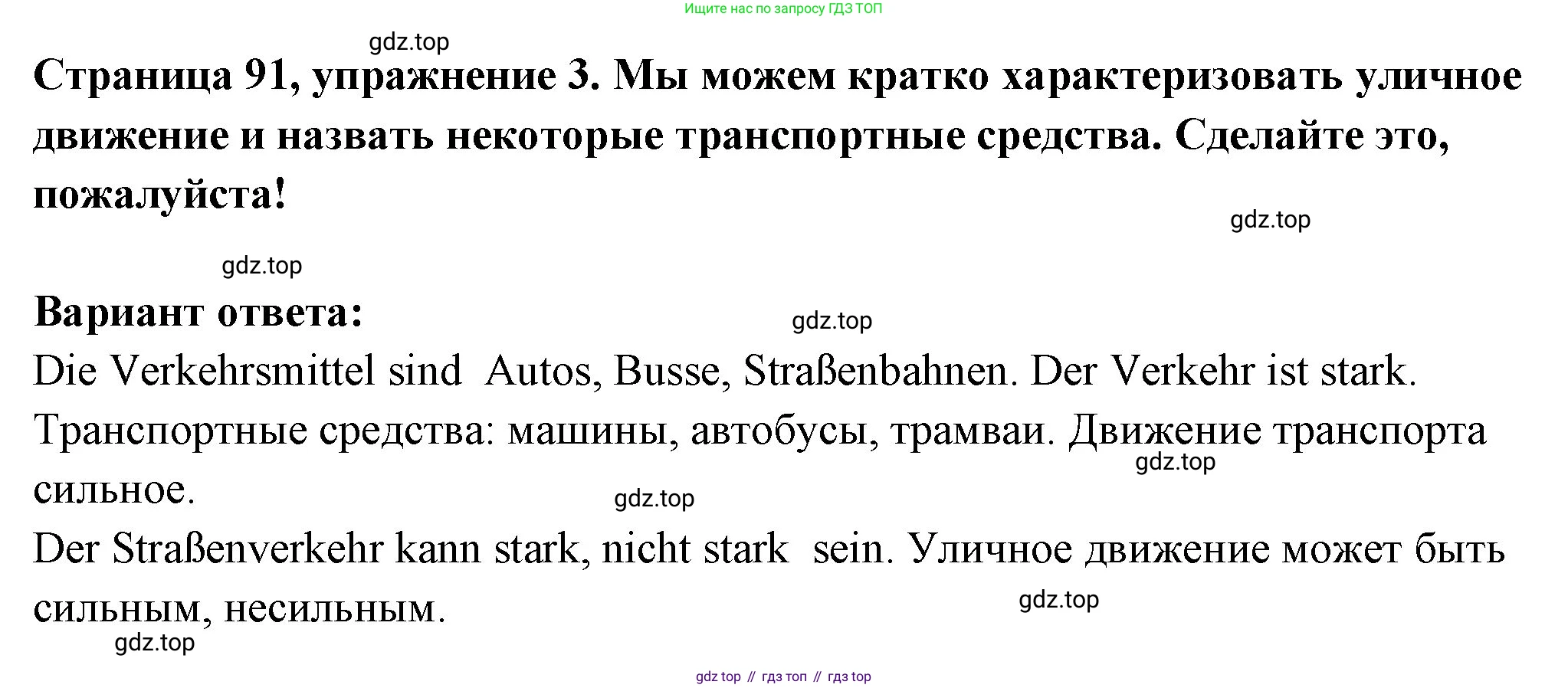 Немецкий язык (Deutsch), 5 класс учебник (lehrbuch), авторы: Бим Инесса Львовна (Bim I), Рыжова Лариса Ивановна (Ryschowa L), издательство Просвещение, Москва, 2023, голубого цвета, страница 91, номер 3, Решение