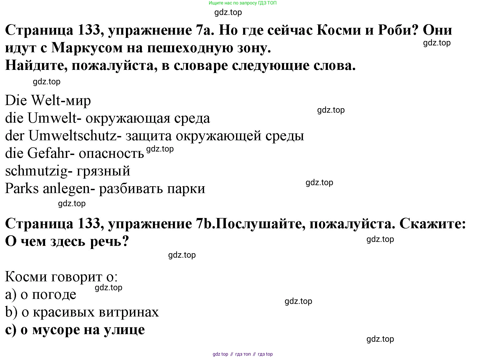 Немецкий язык (Deutsch), 5 класс учебник (lehrbuch), авторы: Бим Инесса Львовна (Bim I), Рыжова Лариса Ивановна (Ryschowa L), издательство Просвещение, Москва, 2023, голубого цвета, страница 133, номер 7, Решение