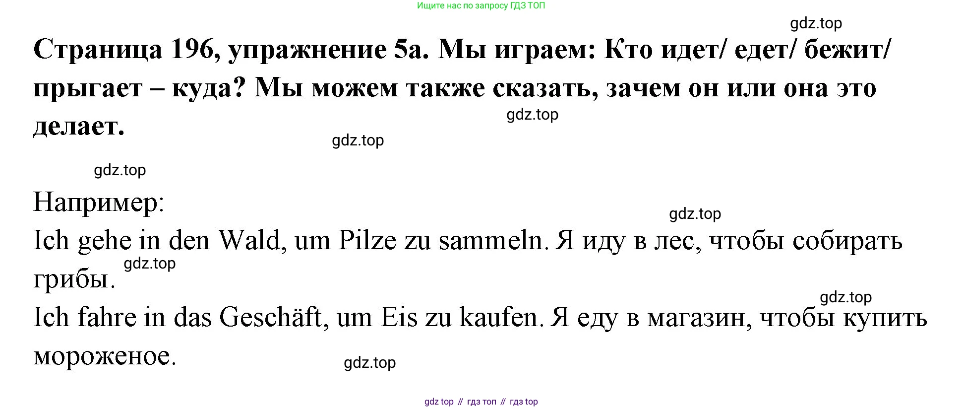 Немецкий язык (Deutsch), 5 класс учебник (lehrbuch), авторы: Бим Инесса Львовна (Bim I), Рыжова Лариса Ивановна (Ryschowa L), издательство Просвещение, Москва, 2023, голубого цвета, страница 196, номер 5, Решение