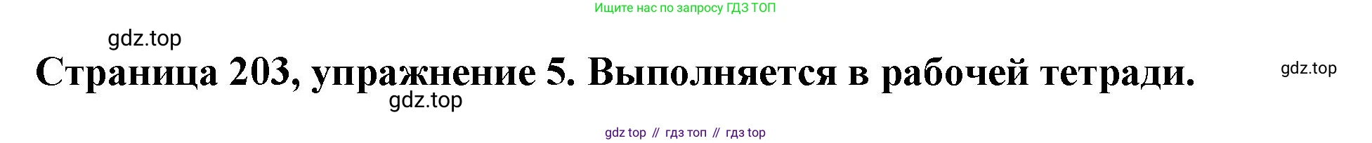 Немецкий язык (Deutsch), 5 класс учебник (lehrbuch), авторы: Бим Инесса Львовна (Bim I), Рыжова Лариса Ивановна (Ryschowa L), издательство Просвещение, Москва, 2023, голубого цвета, страница 203, номер 5, Решение