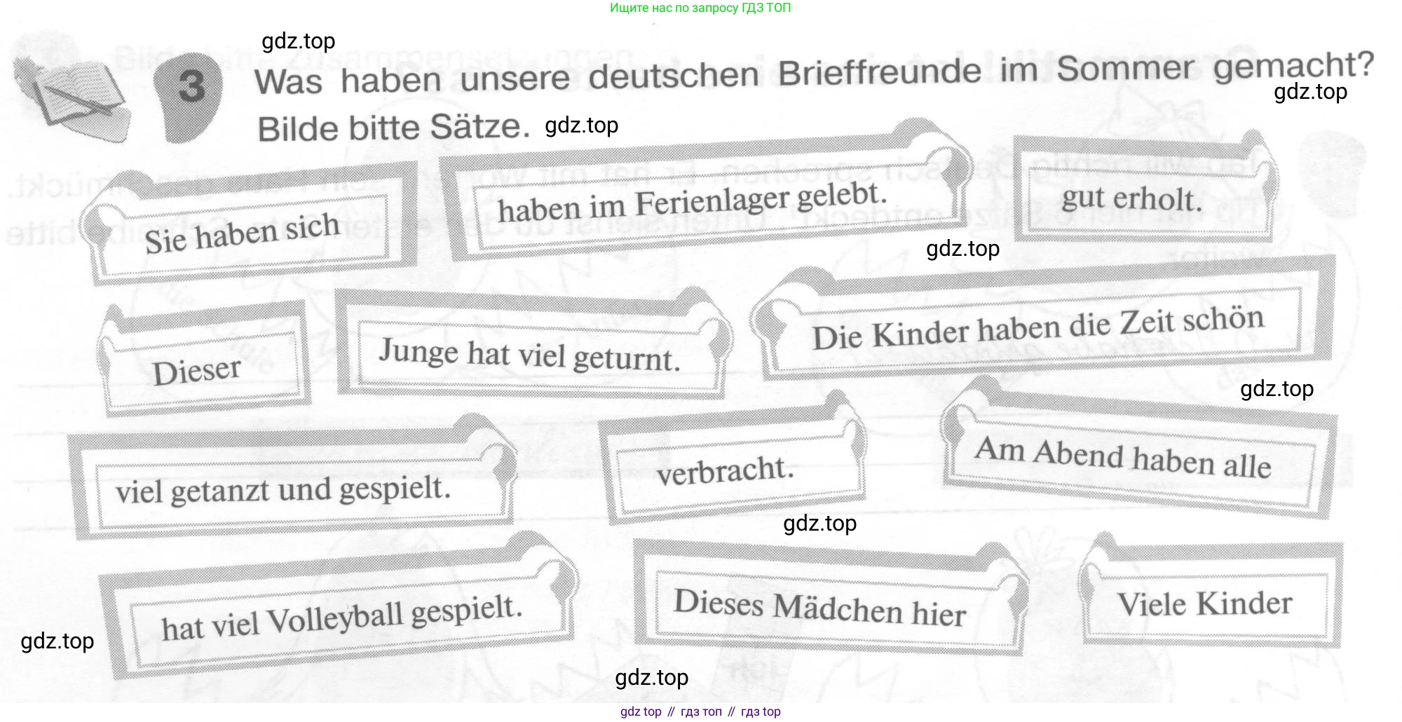 ГДЗ Немецкий язык (Deutsch), 6 класс рабочая тетрадь (arbeitsbuch), авторы: Бим Инесса Львовна (Bim I), Фомичева Людмила Михайловна (Fomitschjowa L), издательство Просвещение, Москва, 2023, салатового цвета, страница 20, номер 3, Условие