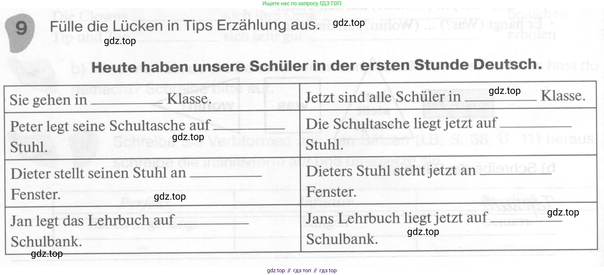 ГДЗ Немецкий язык (Deutsch), 6 класс рабочая тетрадь (arbeitsbuch), авторы: Бим Инесса Львовна (Bim I), Фомичева Людмила Михайловна (Fomitschjowa L), издательство Просвещение, Москва, 2023, салатового цвета, страница 22, номер 9, Условие