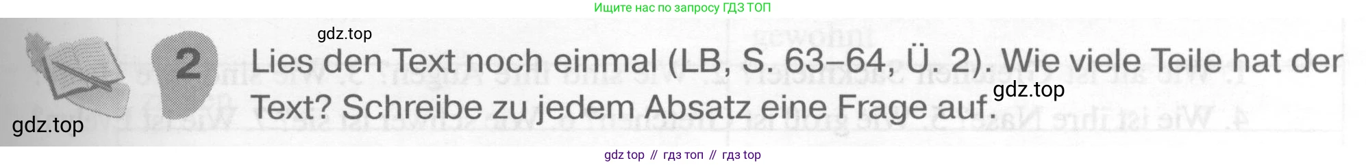 ГДЗ Немецкий язык (Deutsch), 6 класс рабочая тетрадь (arbeitsbuch), авторы: Бим Инесса Львовна (Bim I), Фомичева Людмила Михайловна (Fomitschjowa L), издательство Просвещение, Москва, 2023, салатового цвета, страница 33, номер 2, Условие