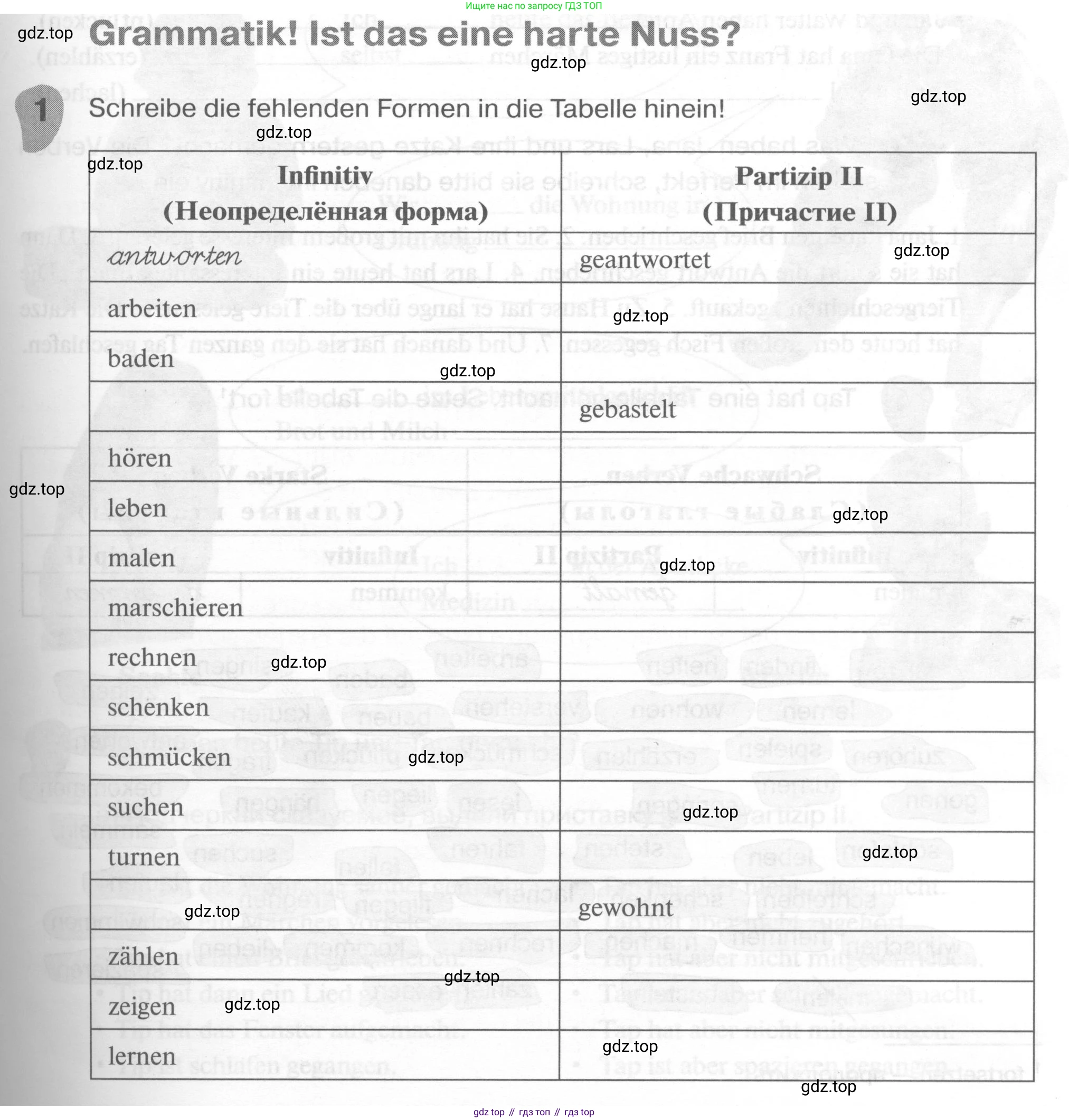 ГДЗ Немецкий язык (Deutsch), 6 класс рабочая тетрадь (arbeitsbuch), авторы: Бим Инесса Львовна (Bim I), Фомичева Людмила Михайловна (Fomitschjowa L), издательство Просвещение, Москва, 2023, салатового цвета, страница 35, номер 1, Условие