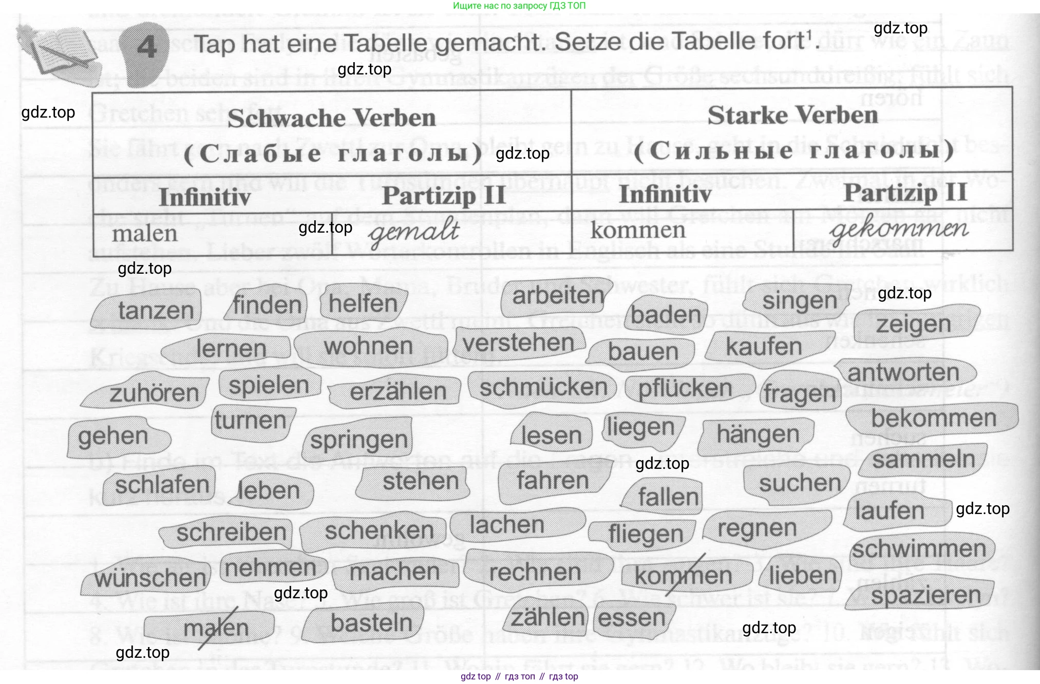 ГДЗ Немецкий язык (Deutsch), 6 класс рабочая тетрадь (arbeitsbuch), авторы: Бим Инесса Львовна (Bim I), Фомичева Людмила Михайловна (Fomitschjowa L), издательство Просвещение, Москва, 2023, салатового цвета, страница 36, номер 4, Условие