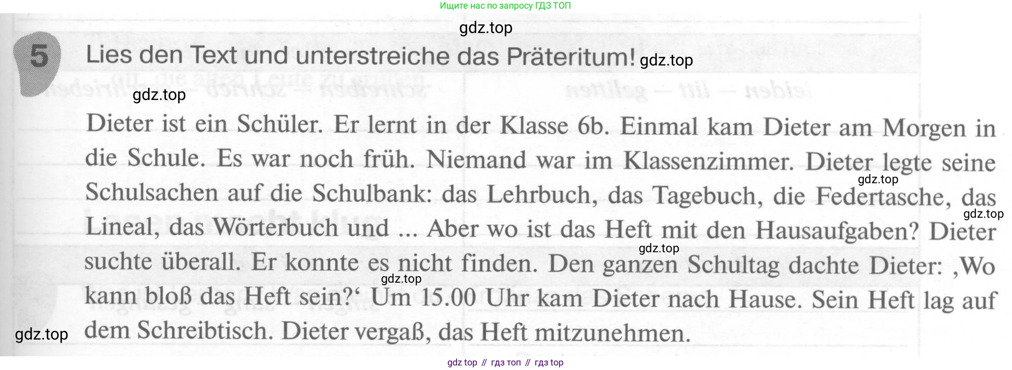 ГДЗ Немецкий язык (Deutsch), 6 класс рабочая тетрадь (arbeitsbuch), авторы: Бим Инесса Львовна (Bim I), Фомичева Людмила Михайловна (Fomitschjowa L), издательство Просвещение, Москва, 2023, салатового цвета, страница 73, номер 5, Условие