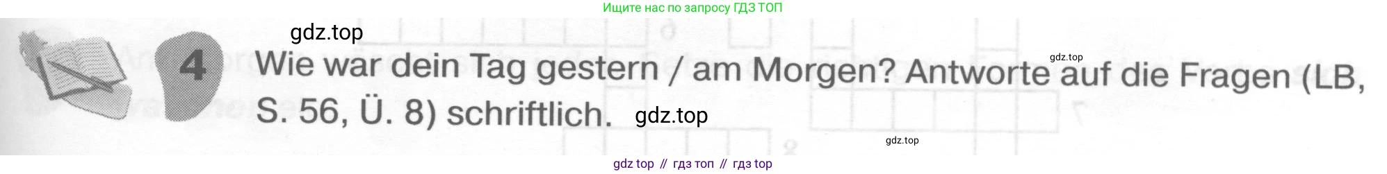 ГДЗ Немецкий язык (Deutsch), 6 класс рабочая тетрадь (arbeitsbuch), авторы: Бим Инесса Львовна (Bim I), Фомичева Людмила Михайловна (Fomitschjowa L), издательство Просвещение, Москва, 2023, салатового цвета, страница 85, номер 4, Условие