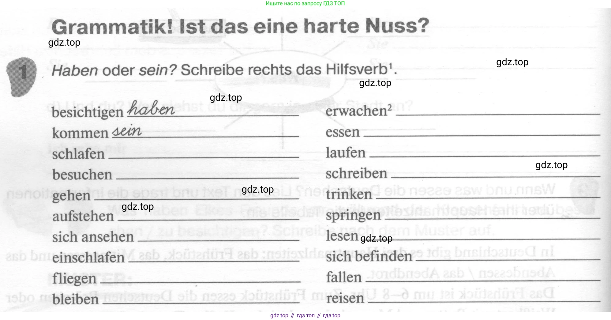 ГДЗ Немецкий язык (Deutsch), 6 класс рабочая тетрадь (arbeitsbuch), авторы: Бим Инесса Львовна (Bim I), Фомичева Людмила Михайловна (Fomitschjowa L), издательство Просвещение, Москва, 2023, салатового цвета, страница 114, номер 1, Условие