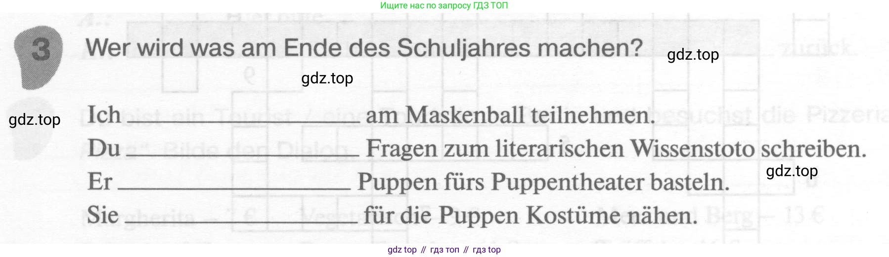 ГДЗ Немецкий язык (Deutsch), 6 класс рабочая тетрадь (arbeitsbuch), авторы: Бим Инесса Львовна (Bim I), Фомичева Людмила Михайловна (Fomitschjowa L), издательство Просвещение, Москва, 2023, салатового цвета, страница 122, номер 3, Условие