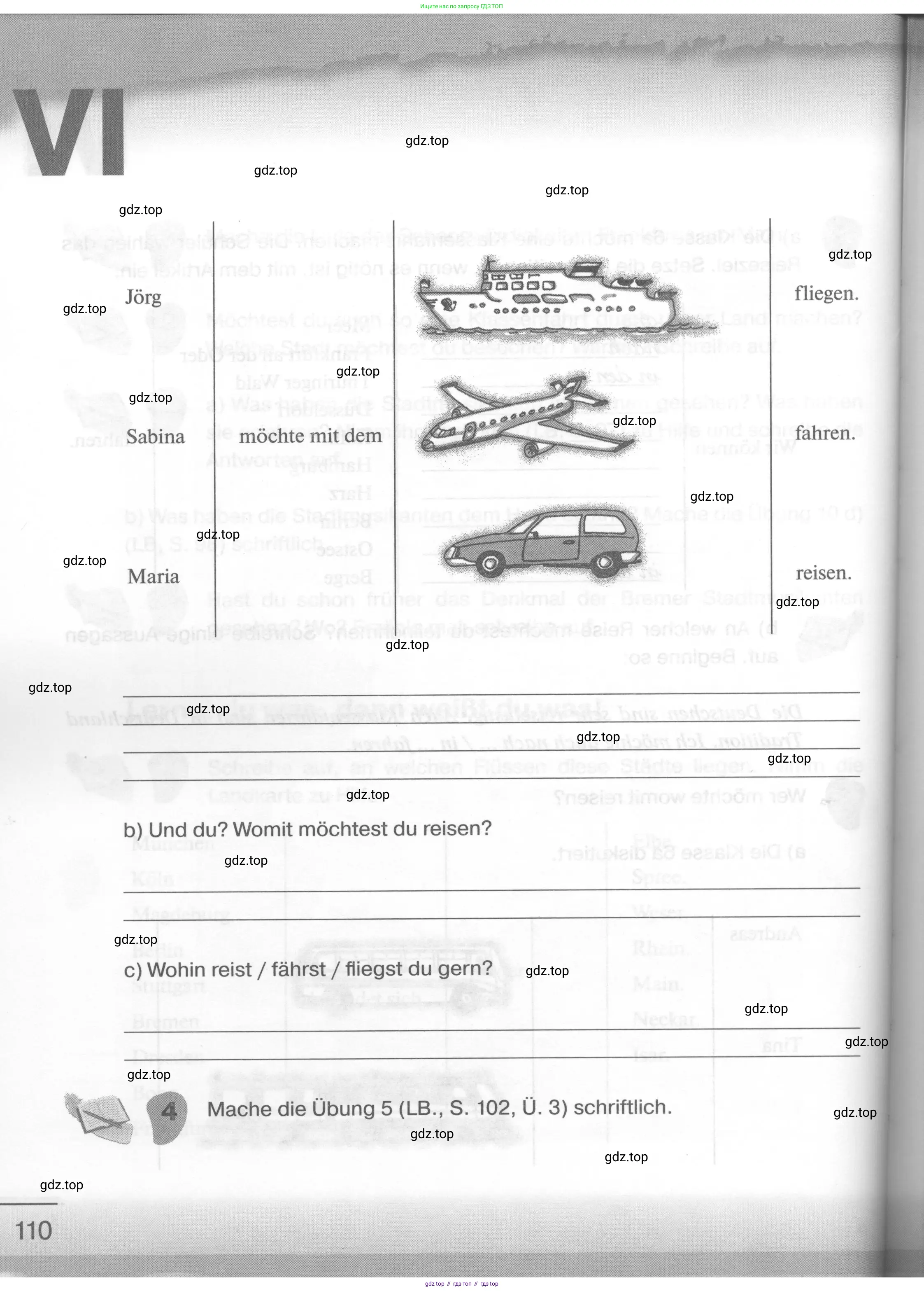 Немецкий язык (Deutsch), 6 класс рабочая тетрадь (arbeitsbuch), авторы: Бим Инесса Львовна (Bim I), Фомичева Людмила Михайловна (Fomitschjowa L), издательство Просвещение, Москва, 2023, салатового цвета, страница 110