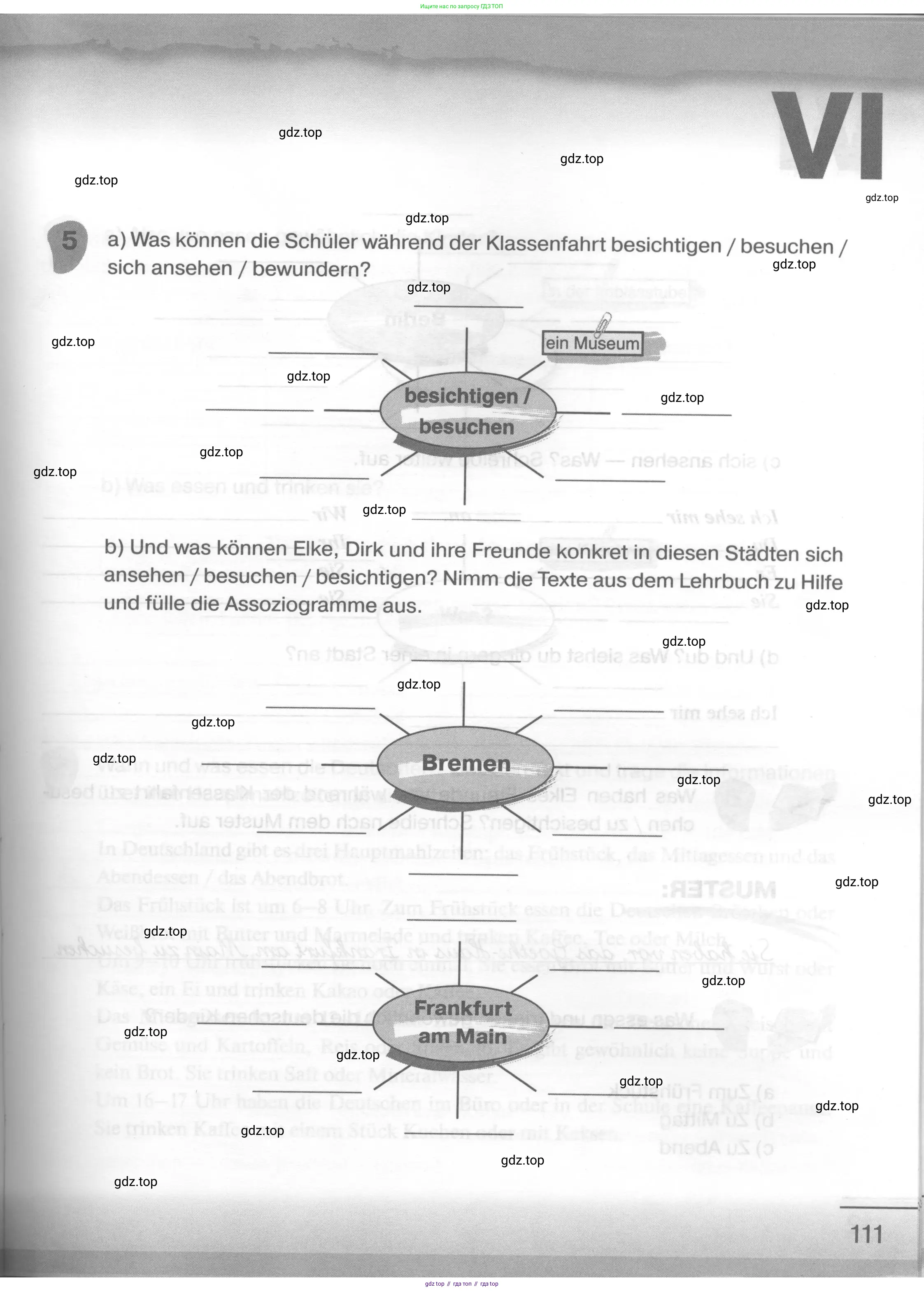 Немецкий язык (Deutsch), 6 класс рабочая тетрадь (arbeitsbuch), авторы: Бим Инесса Львовна (Bim I), Фомичева Людмила Михайловна (Fomitschjowa L), издательство Просвещение, Москва, 2023, салатового цвета, страница 111